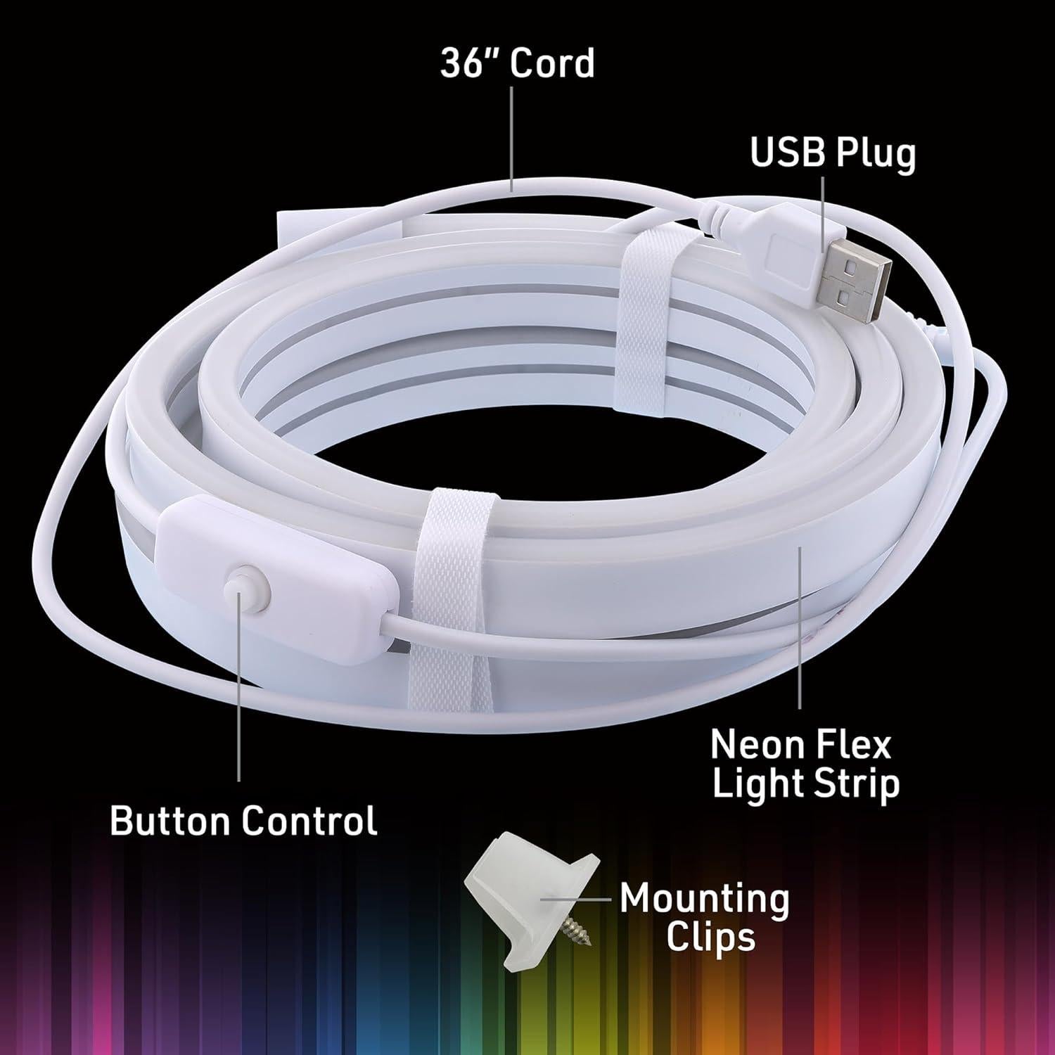 Tira LED Neon Blanca 1.98m Jem Accessories Flexible