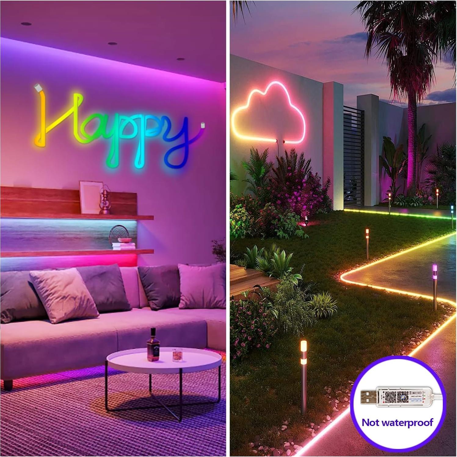 Tira de LED Neón RGB+IC 1m TK99SW Flexible a Prueba de Agua