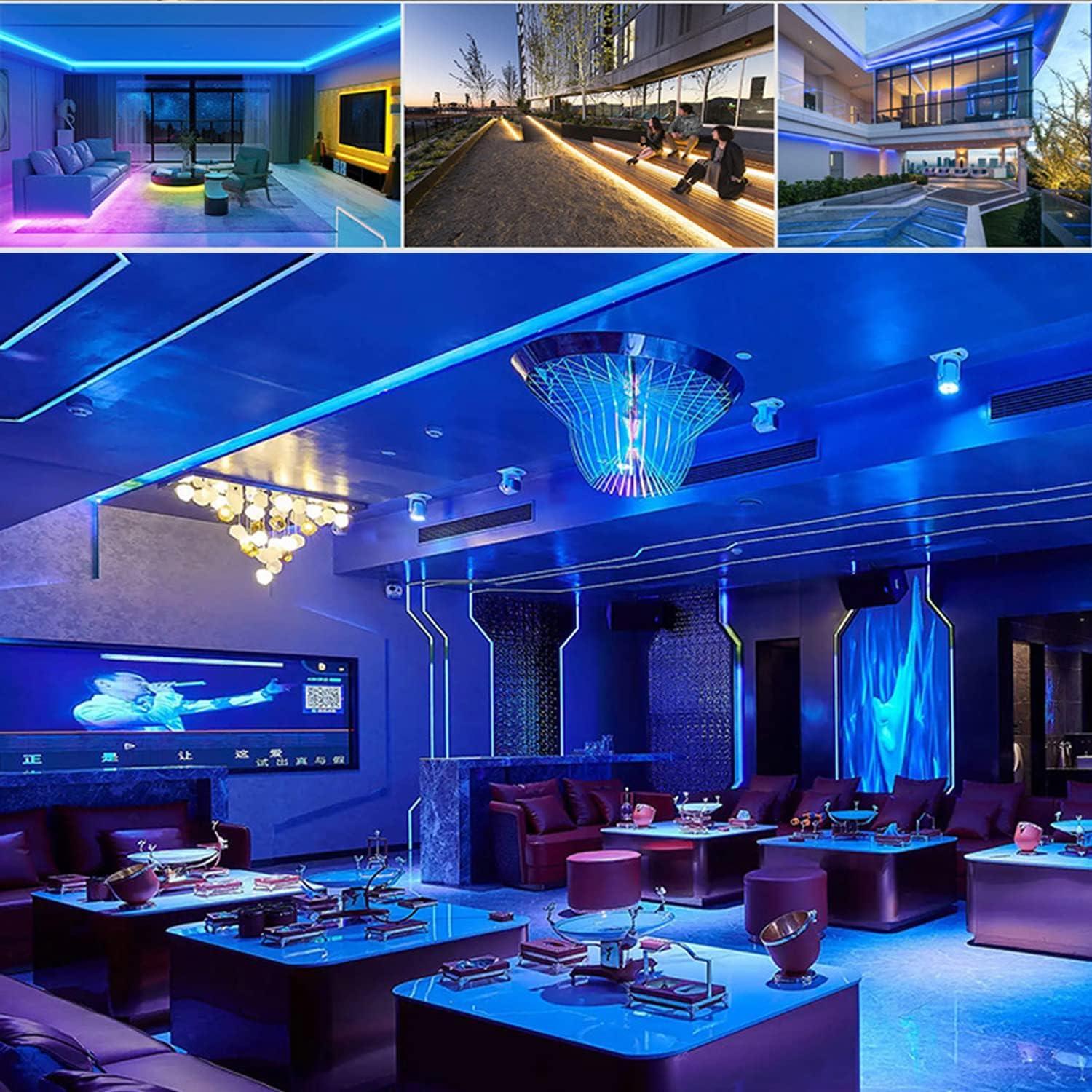 Tira LED de Neón 5m 12V Azul - 600 LEDs IP65 para Decoración