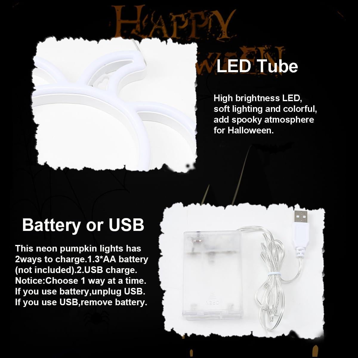 Luz de Calabaza LED YAOZHOU para Halloween y Otoño 21x24cm