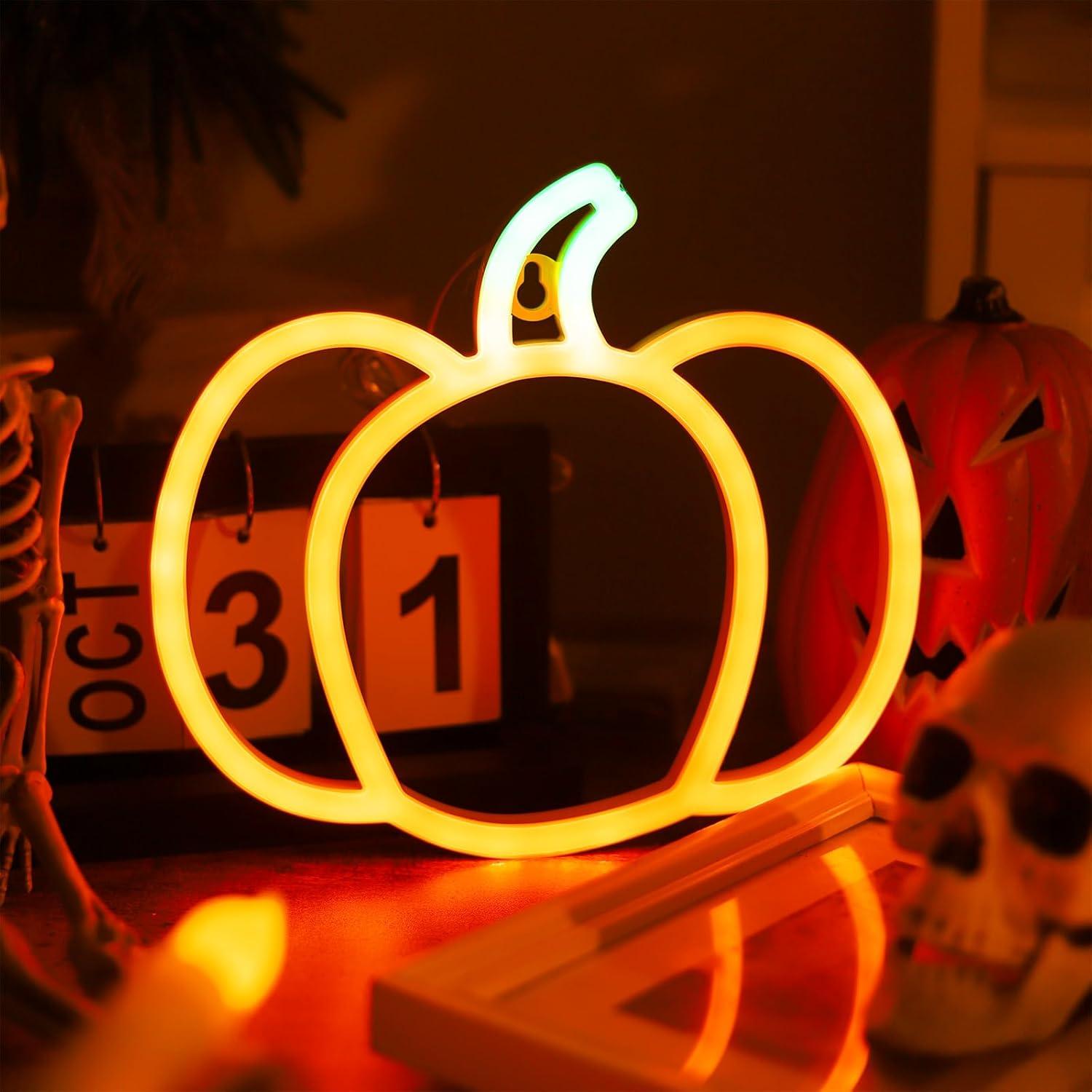 Luz de Calabaza LED YAOZHOU para Halloween y Otoño 21x24cm