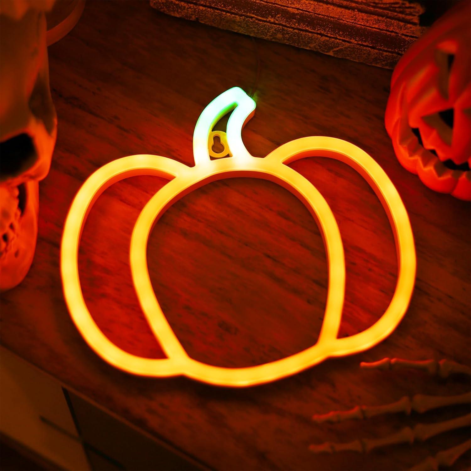 Luz de Calabaza LED YAOZHOU para Halloween y Otoño 21x24cm