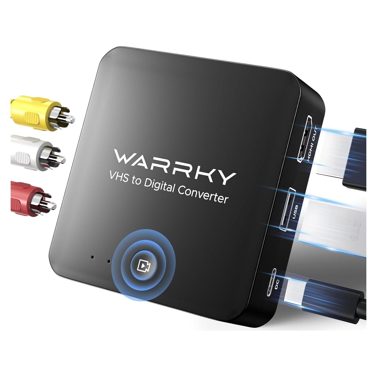 Convertidor de VHS a Digital WARRKY RCA a HDMI 720P