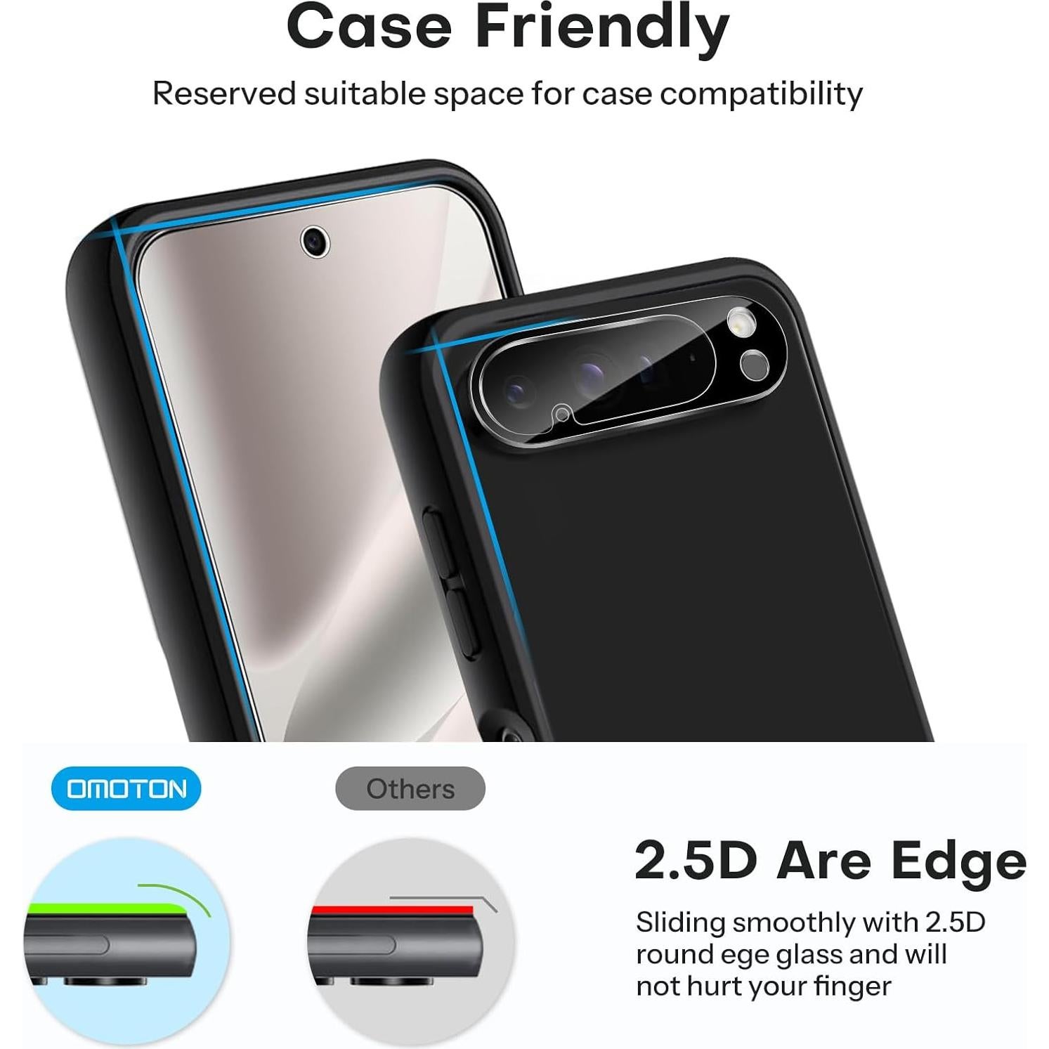 Protector de Pantalla y Lente OMOTON para Google Pixel 10 Pro