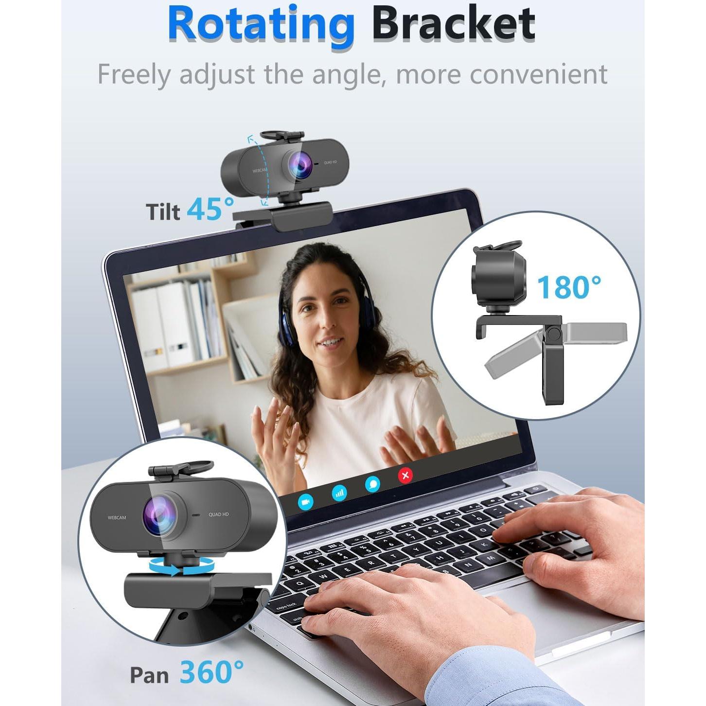 Cámara Web 2K FWV con Micrófono y Cubierta de Privacidad