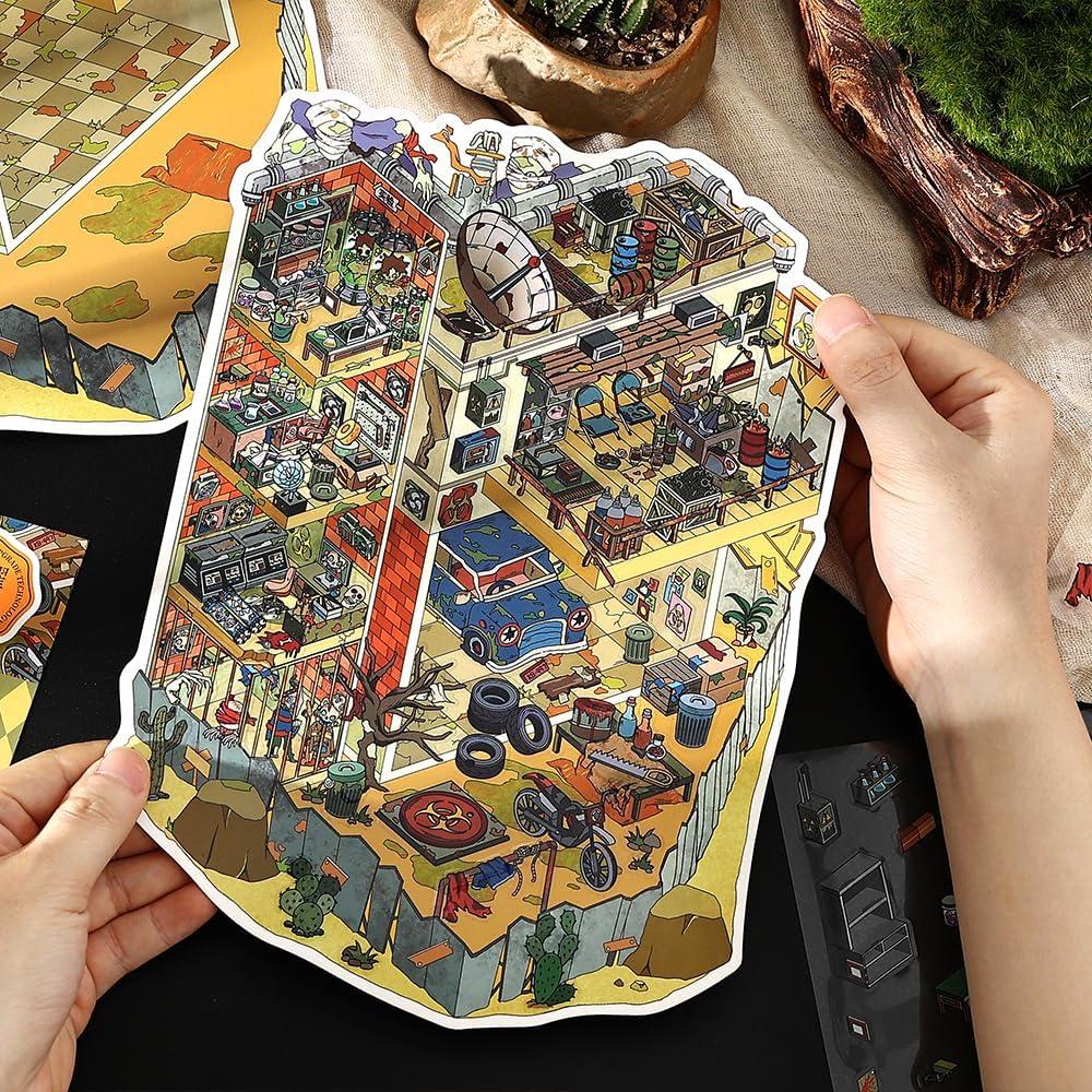 Conjunto de Stickers 3D Genérico Aventura Tamaño Grande