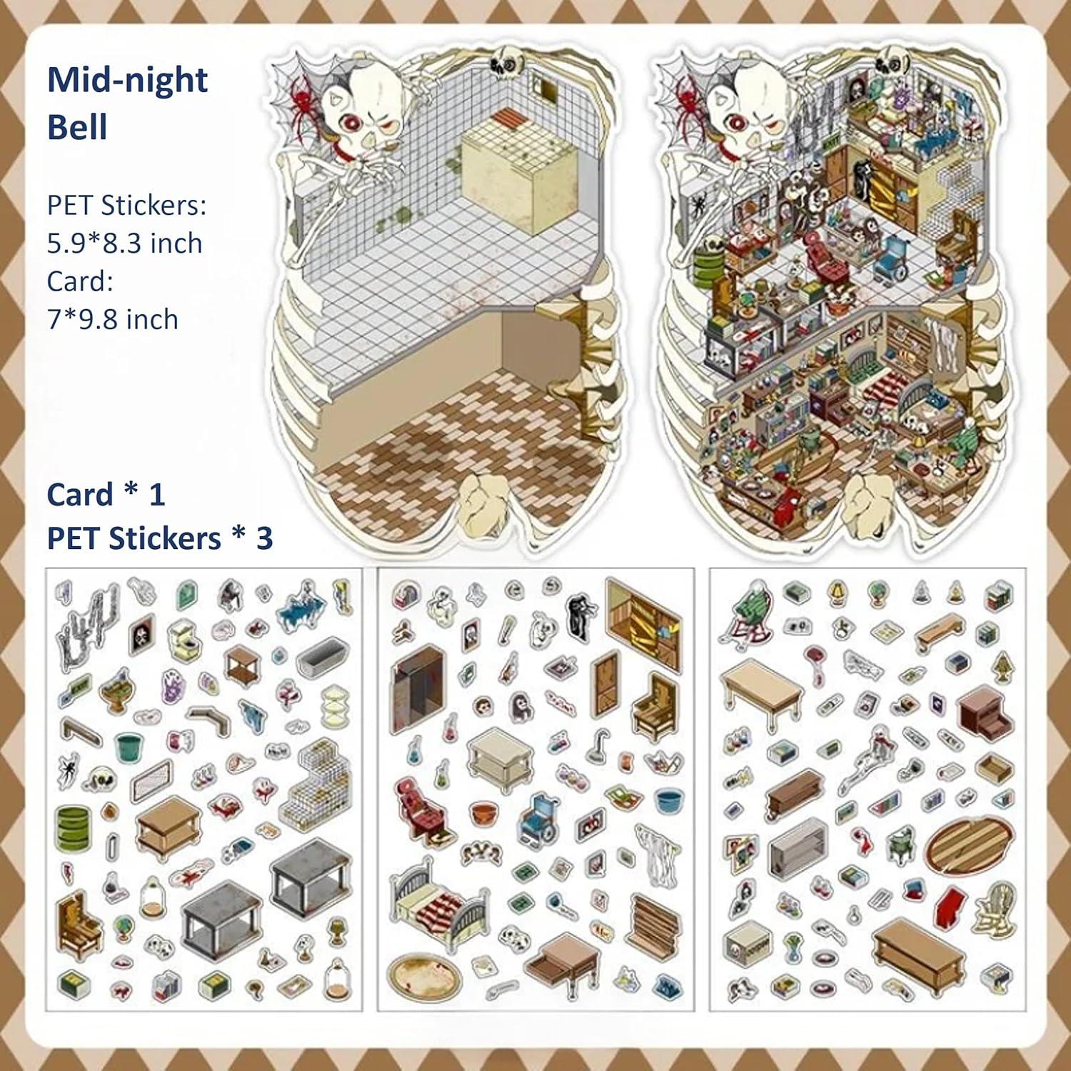 Conjunto de Stickers 3D Genérico Aventura Tamaño Grande