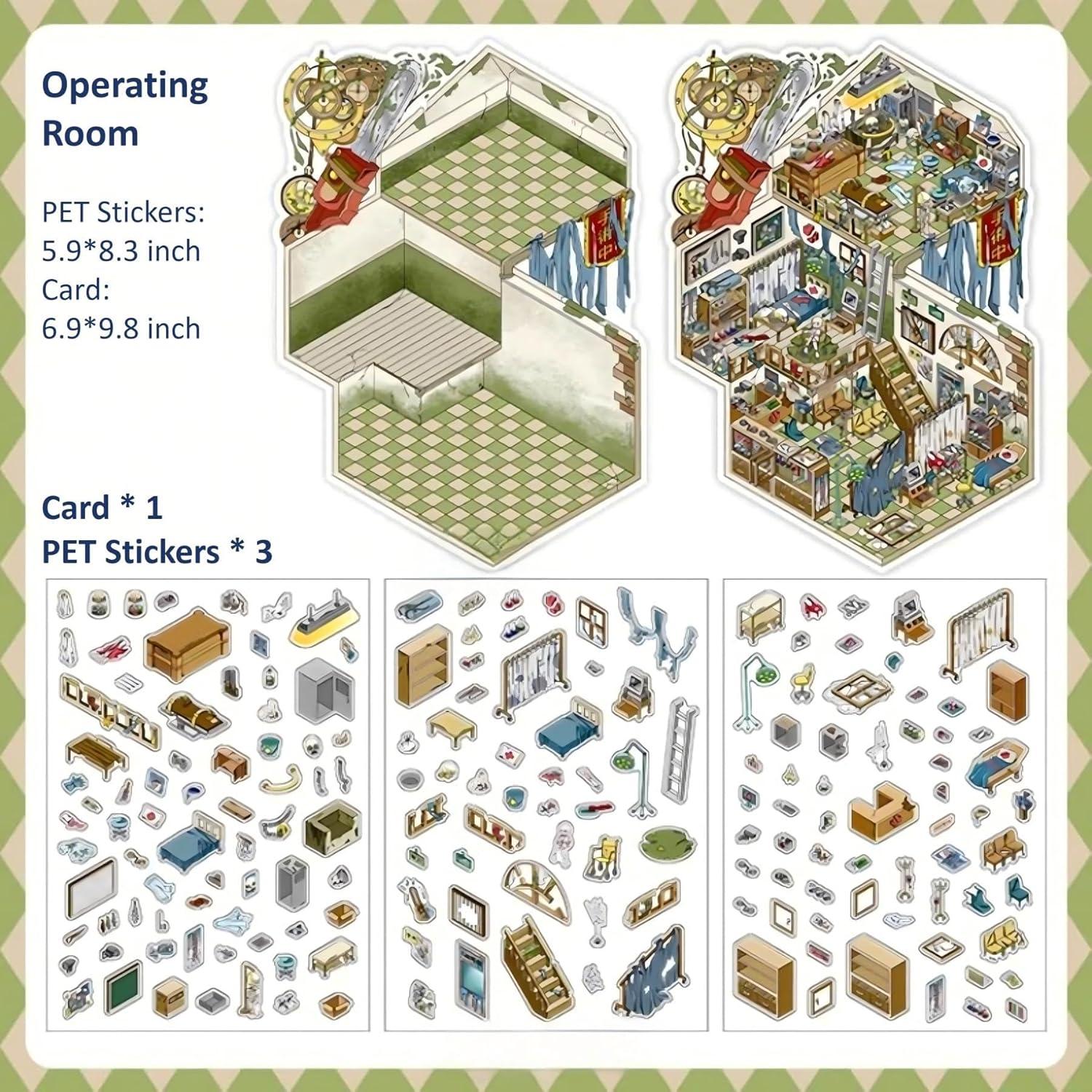 Conjunto de Stickers 3D Genérico Aventura Tamaño Grande