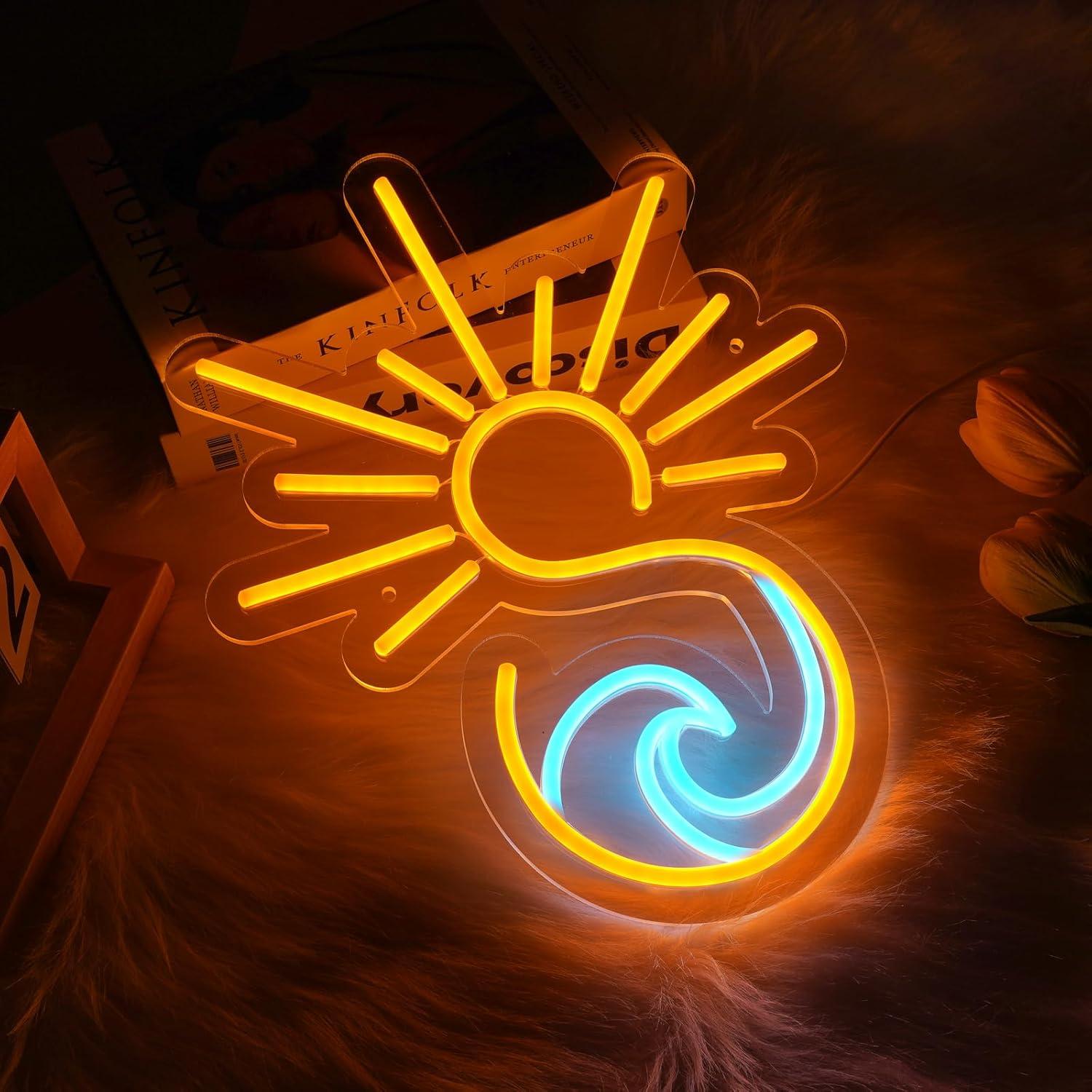 Cartel Neón LED MissAudrey Amanecer Atardecer con Temporizador