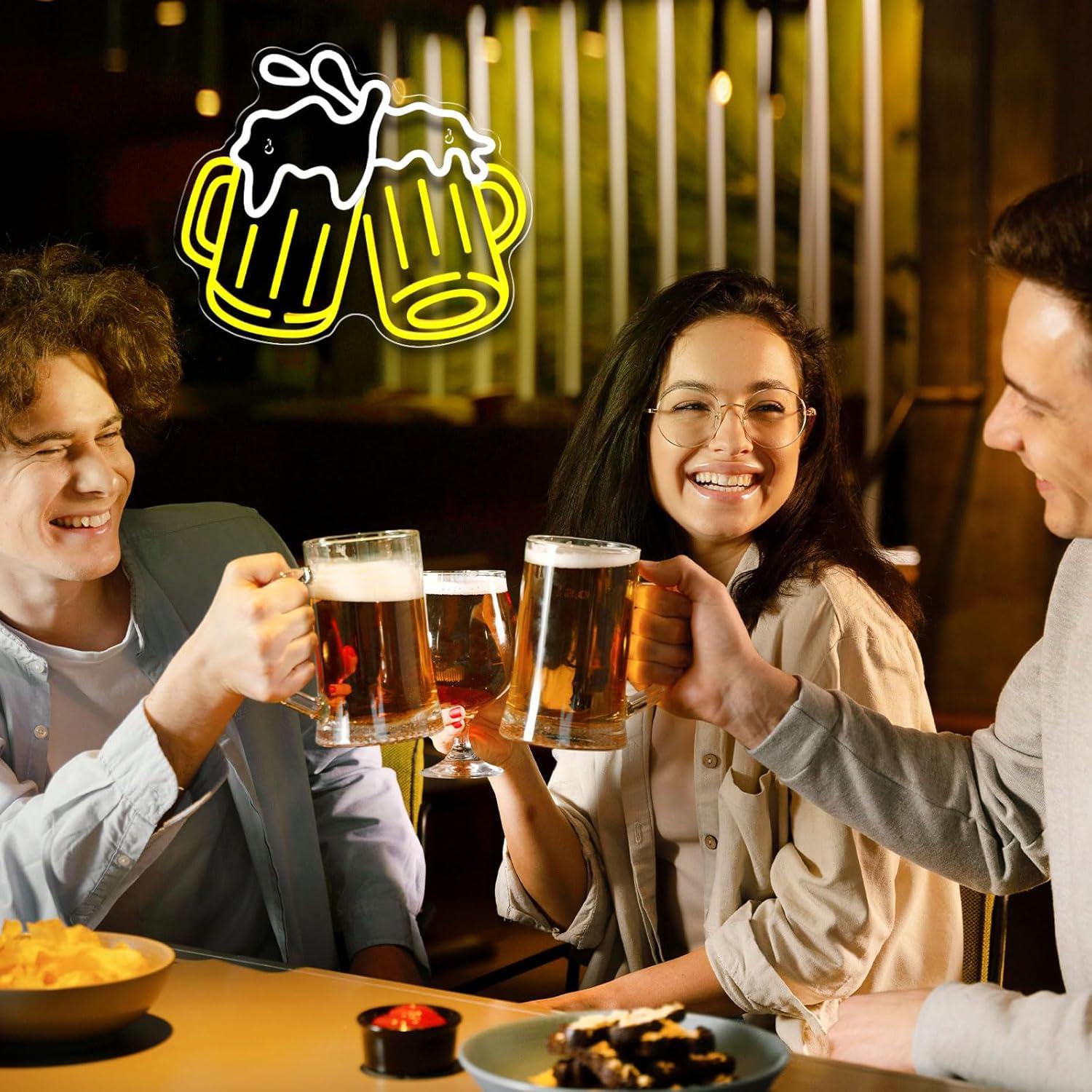 Letrero de Neón de Cerveza Mojoish 37.7x32.7cm Dimmable