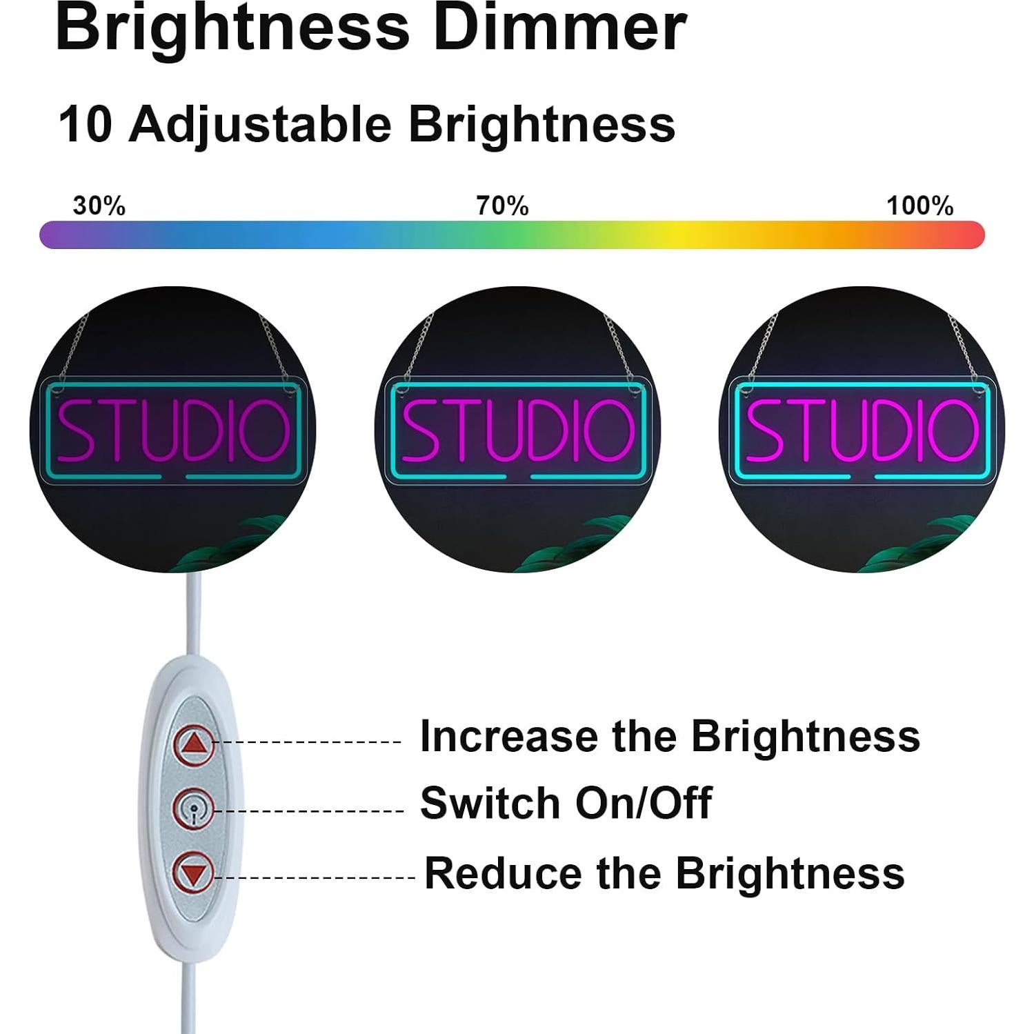 Cartel de Neón LED AYwYyjCh 38.1x15 cm Regulable USB