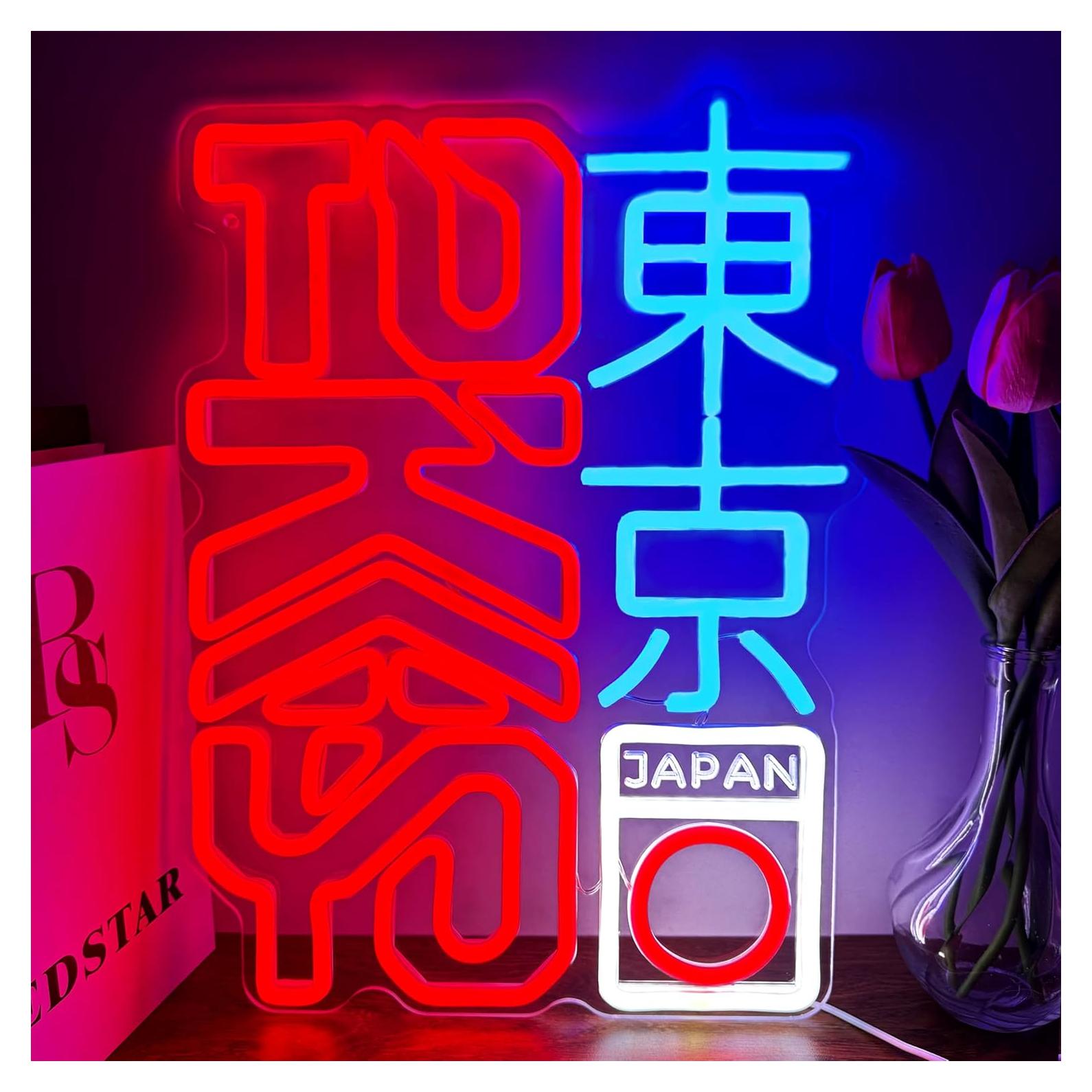 Letrero de Neón LED Tokio Kanji Regulable 30x41cm JOSEBRU