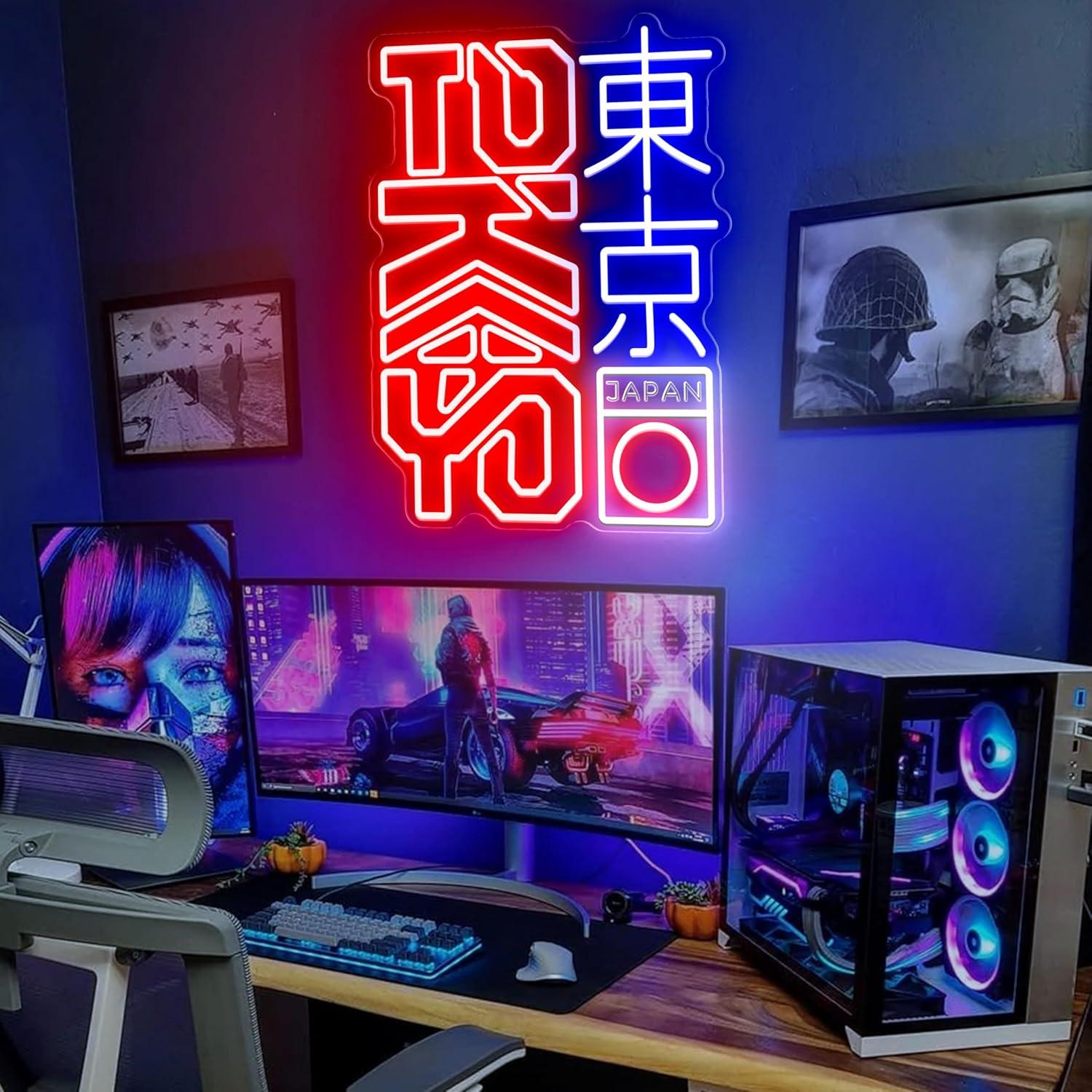 Letrero de Neón LED Tokio Kanji Regulable 30x41cm JOSEBRU