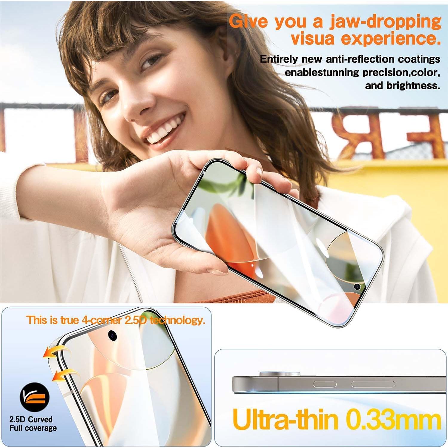 Protector de Pantalla Vidrio Templado 9H para Google Pixel 10/10 Pro/9/9 Pro