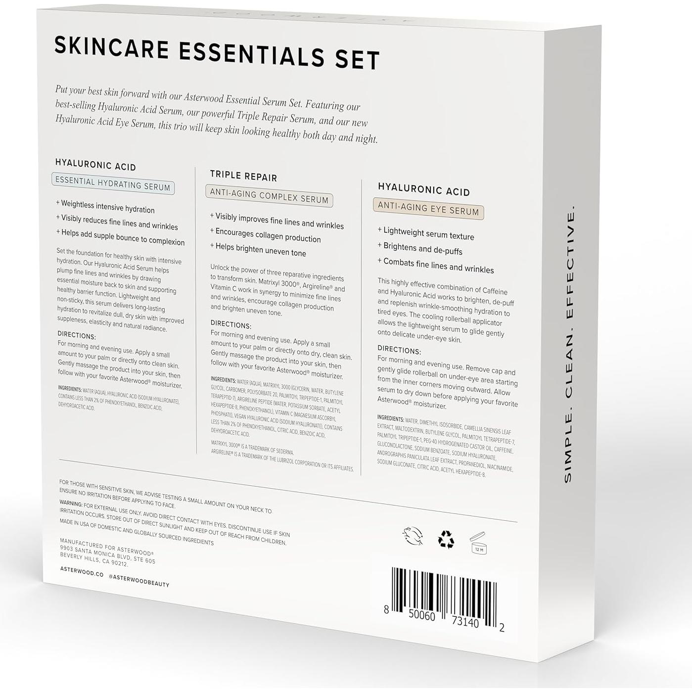 Set de Cuidado de la Piel Asterwood - Hidratante y Antienvejecimiento