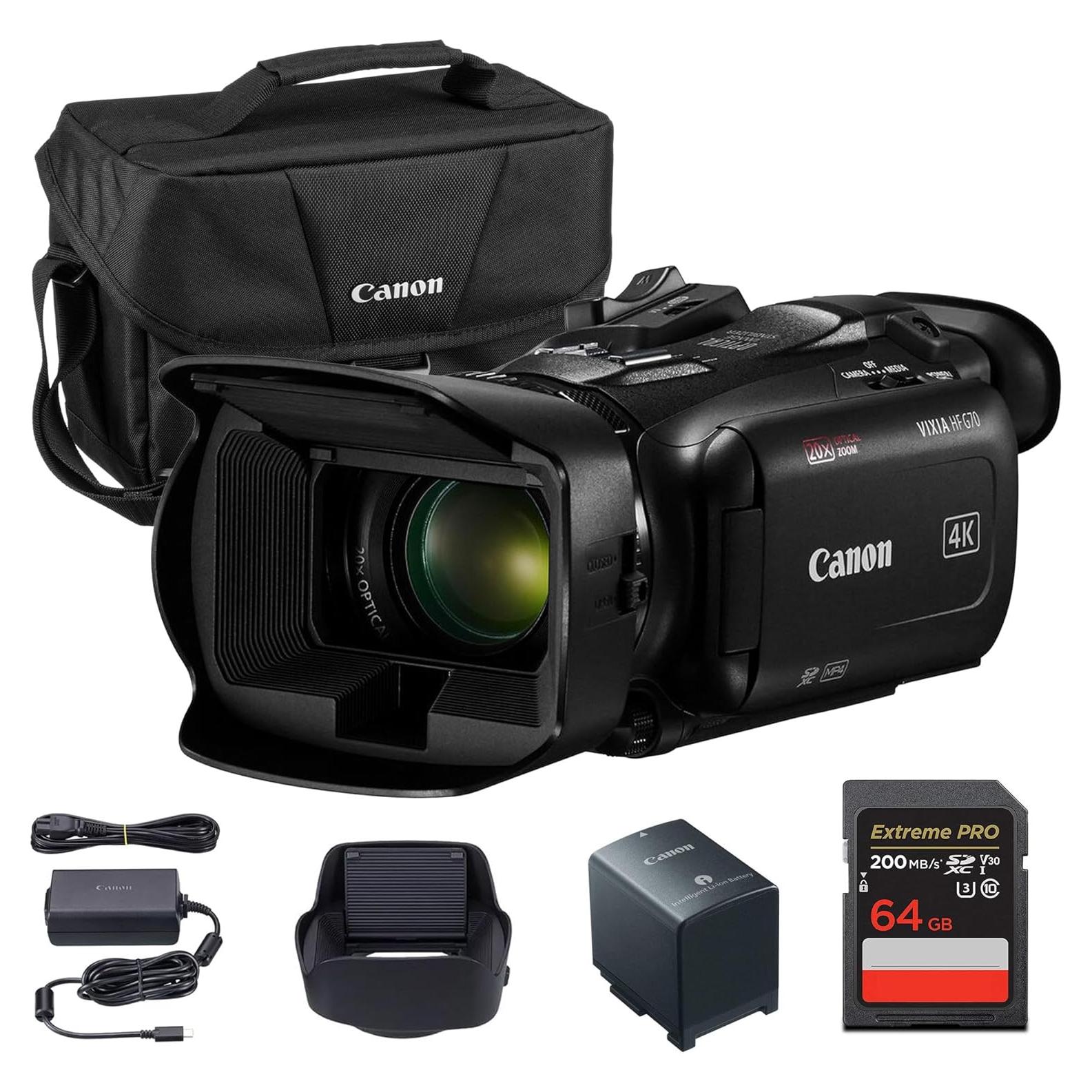 Cámara de video 4K UHD Canon VIXIA HF G70 con zoom 20x