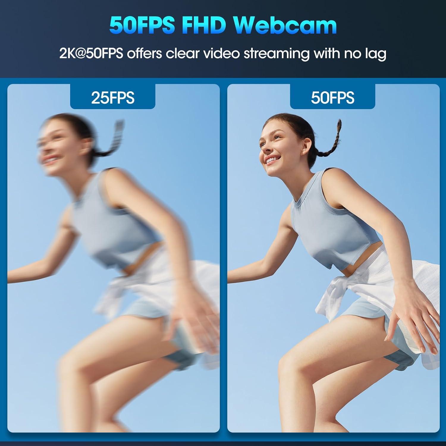 Cámara Web ToLuLu 2K RGB con Micrófono y Luz LED