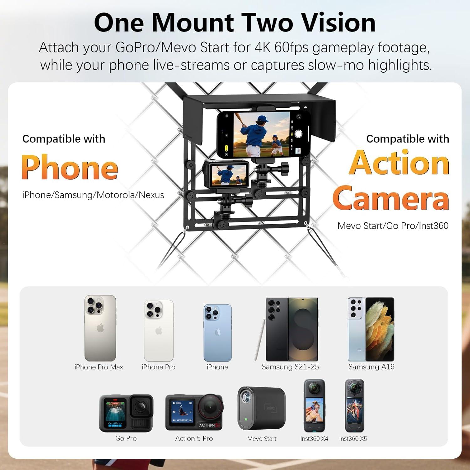 Soporte de Cerca para Teléfono y Cámara AMAZEAR AMZ-PFH-S01