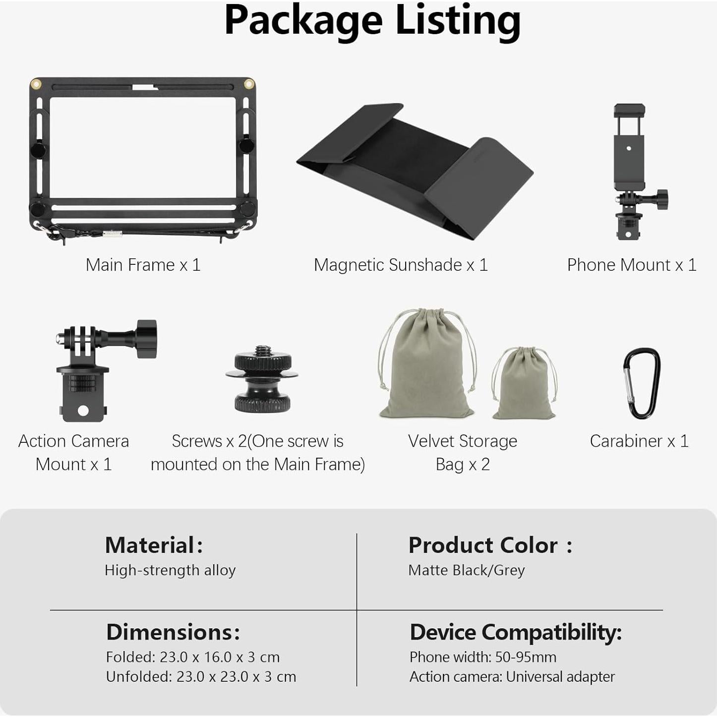 Soporte de Cerca para Teléfono y Cámara AMAZEAR AMZ-PFH-S01