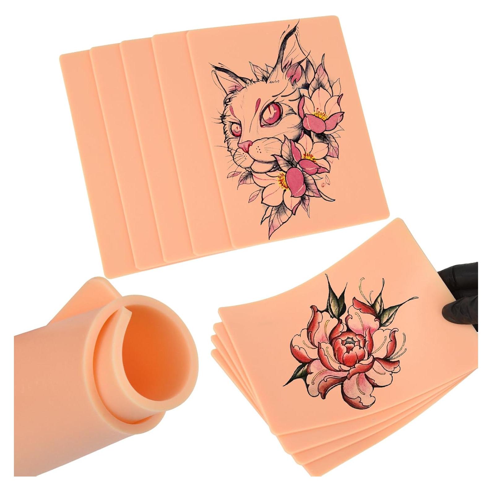 Piel de práctica para tatuajes Narkasy 5 piezas 20x15 cm