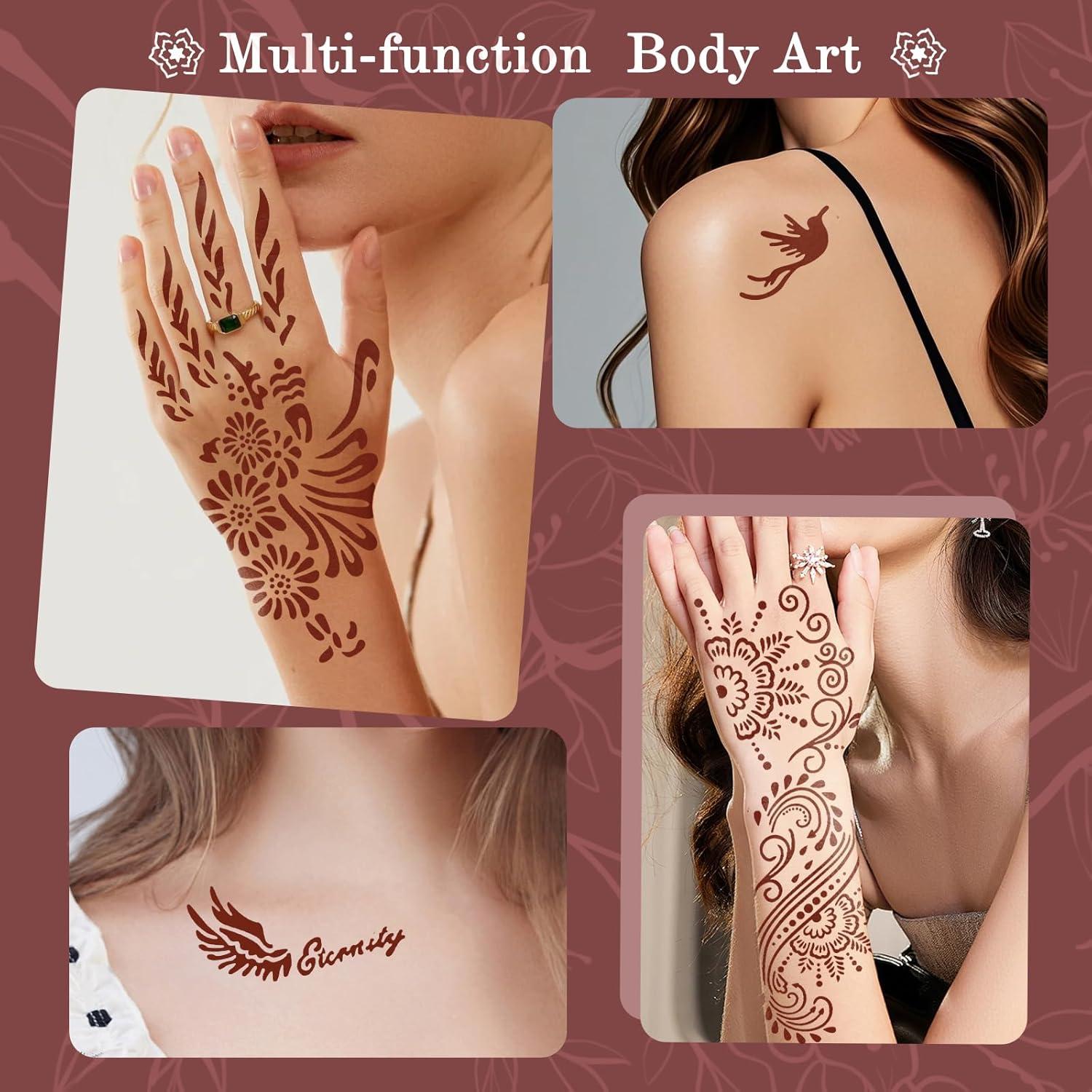 Kit de Tatuajes Temporales ManYan HaiYan - 4 Pcs, 40 Patrones