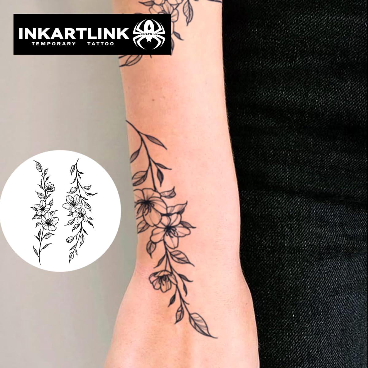 Tatuaje Semipermanente INKARTLINK Flor 17 Realista Impermeable