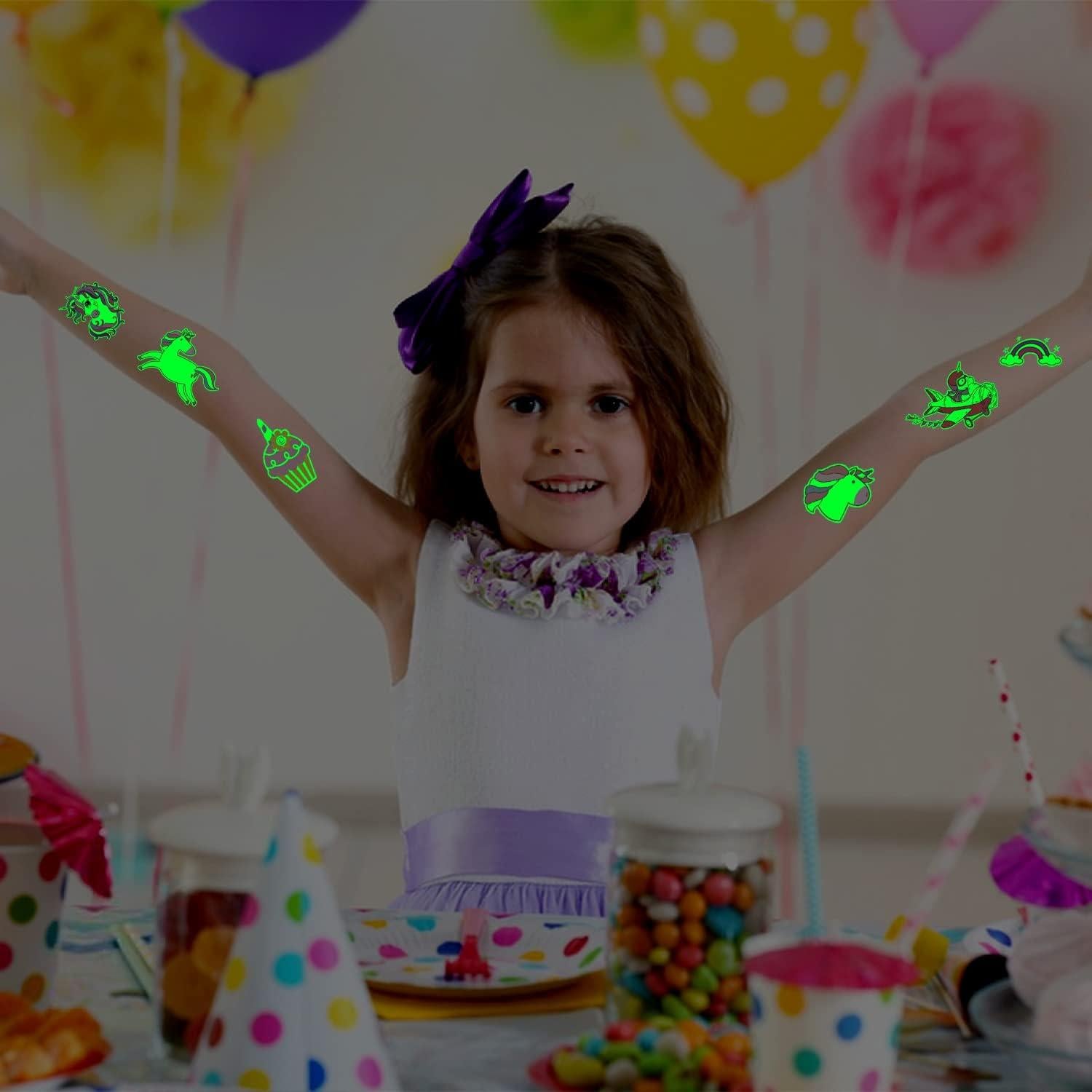Tatuajes Temporales para Niñas Leesgel - 240+ Diseños Luminosos