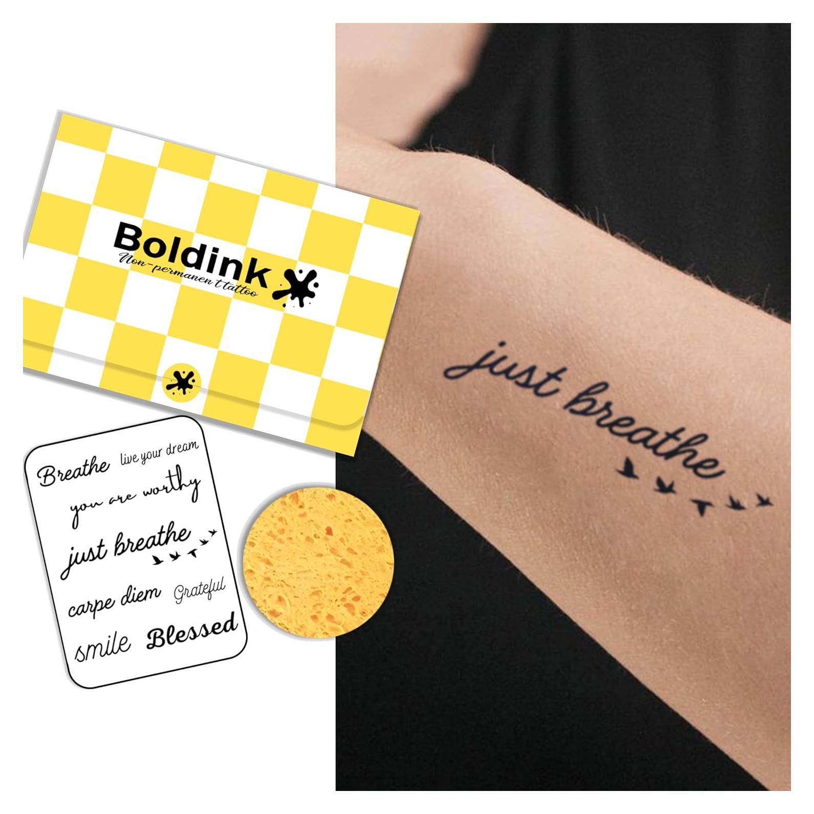 Tatuajes Temporales Boldink - Diseño Único, Impermeables, 15 Días