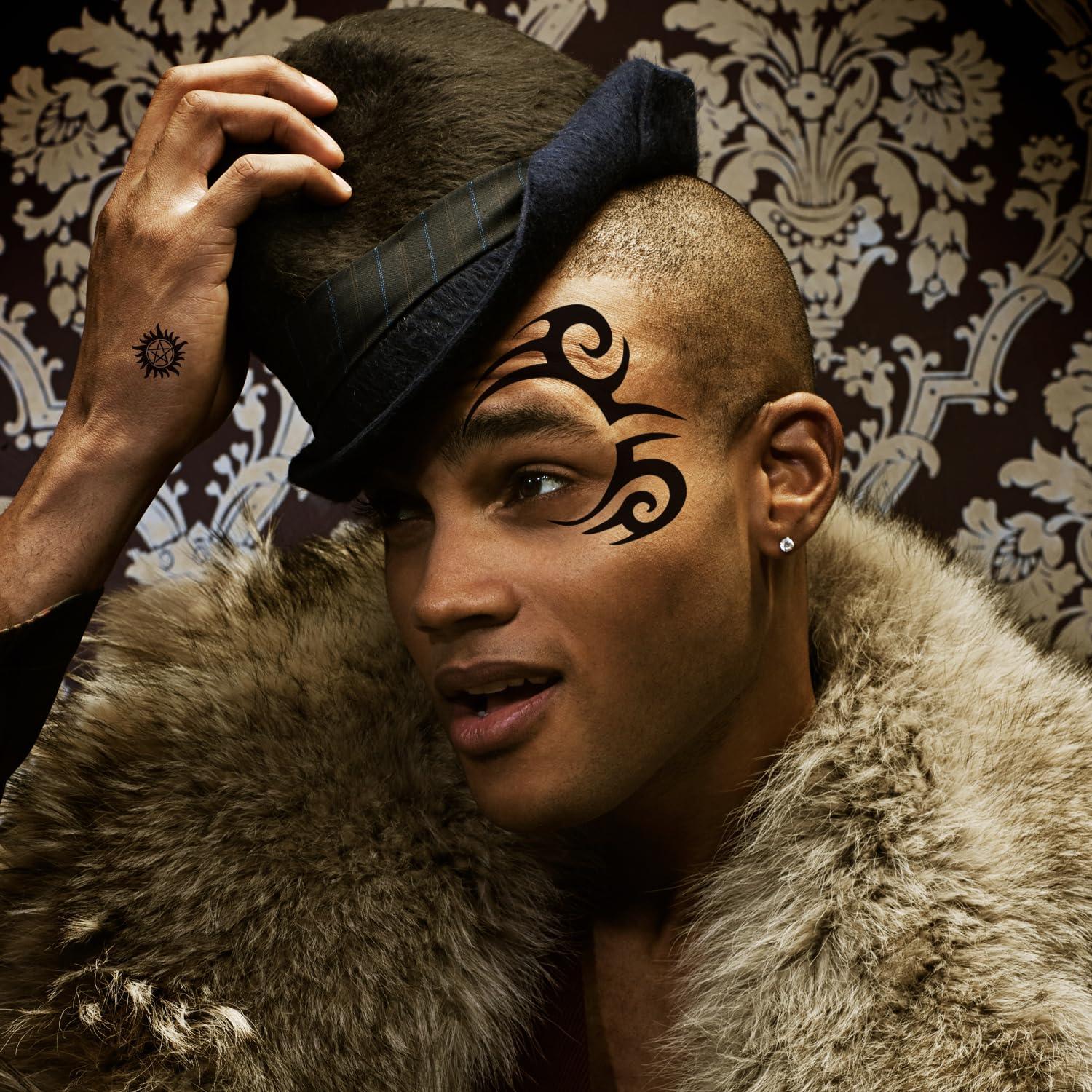 Tatuajes Faciales Temporales KOTBS - 9 Hojas a Prueba de Agua