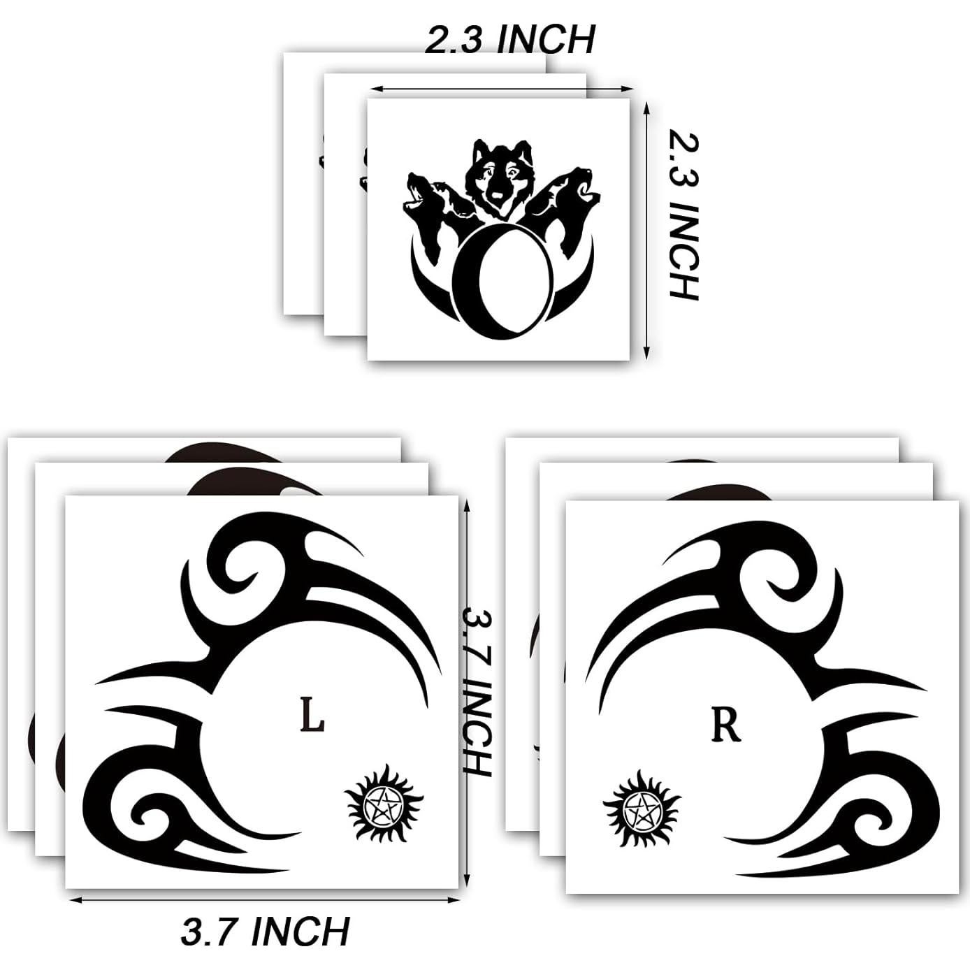 Tatuajes Faciales Temporales KOTBS - 9 Hojas a Prueba de Agua