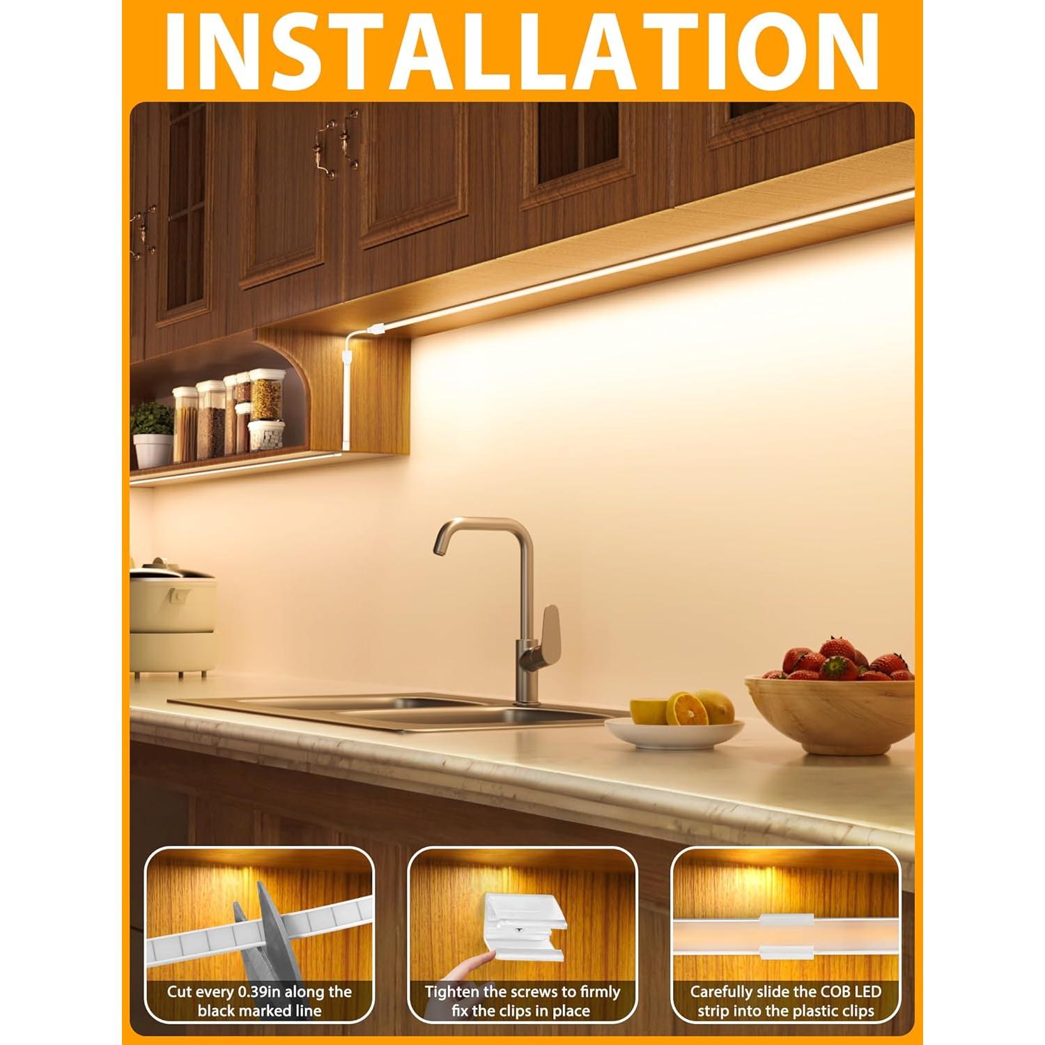 Tira de Luces LED COB Lamomo 5m Blanca Cálida Regulable