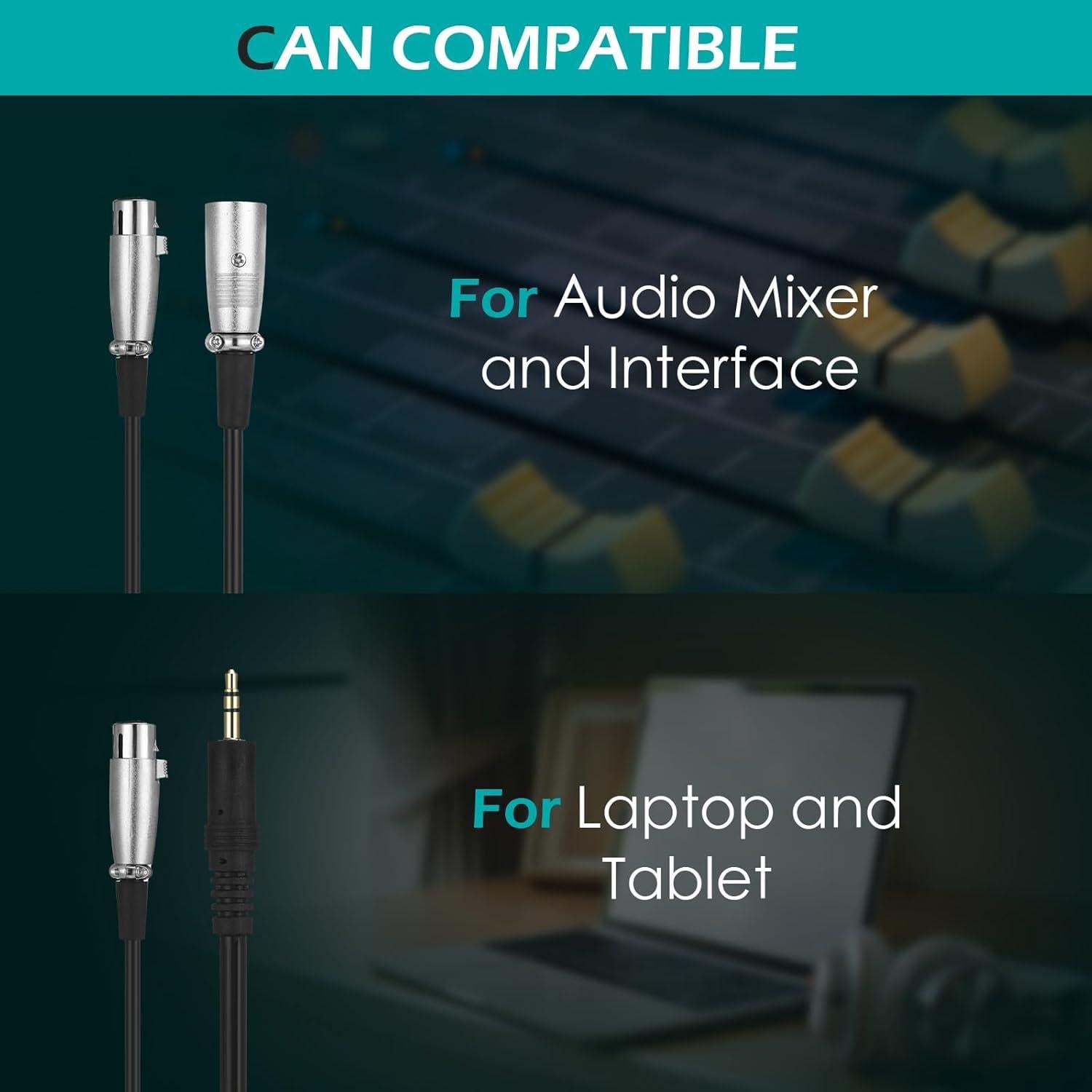 Kit de Micrófono de Condensador XLR Sherr - 2 Piezas, Soporte y Accesorios