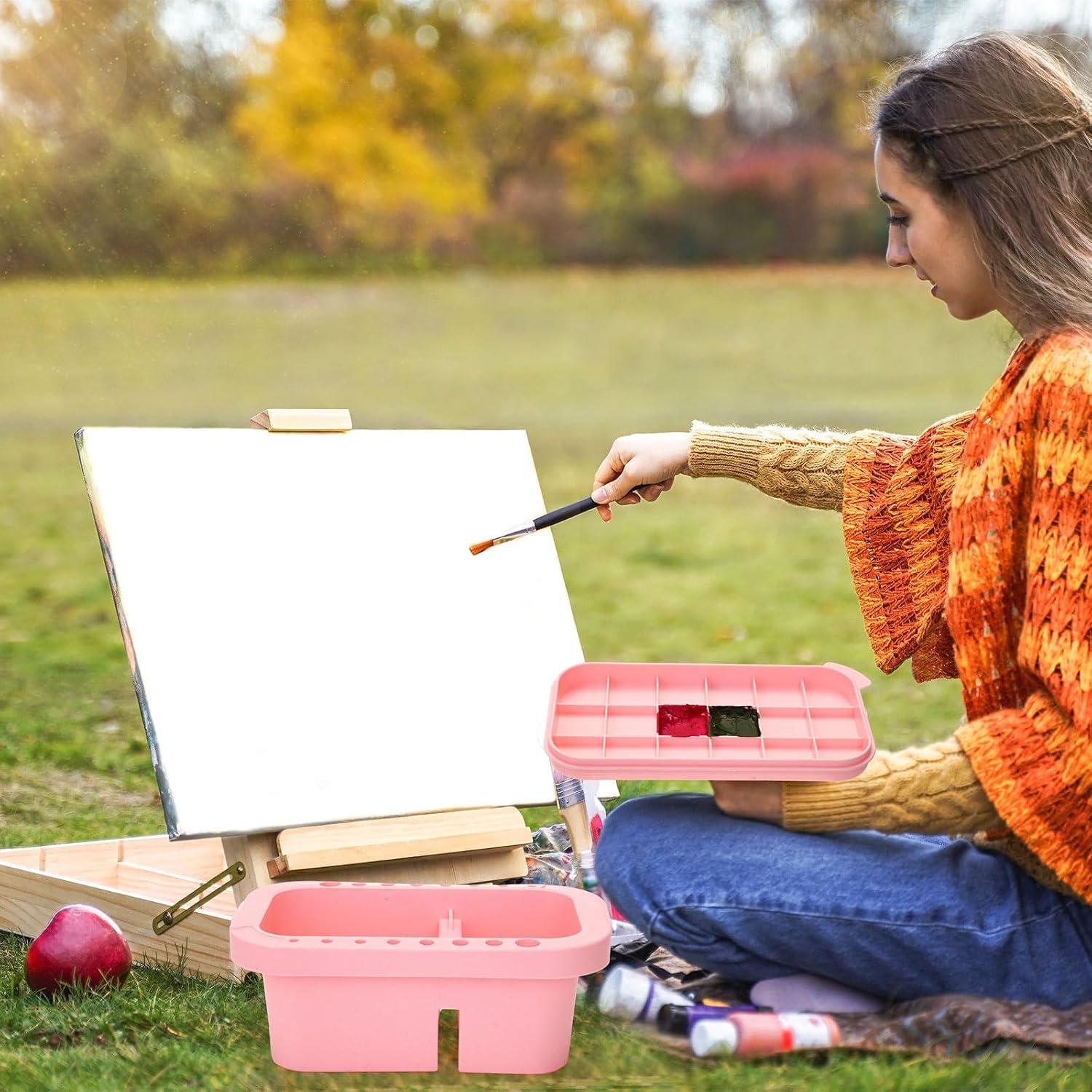 Limpiador de Pinceles 3 en 1 Teenyyou - 4 Recipientes Coloridos