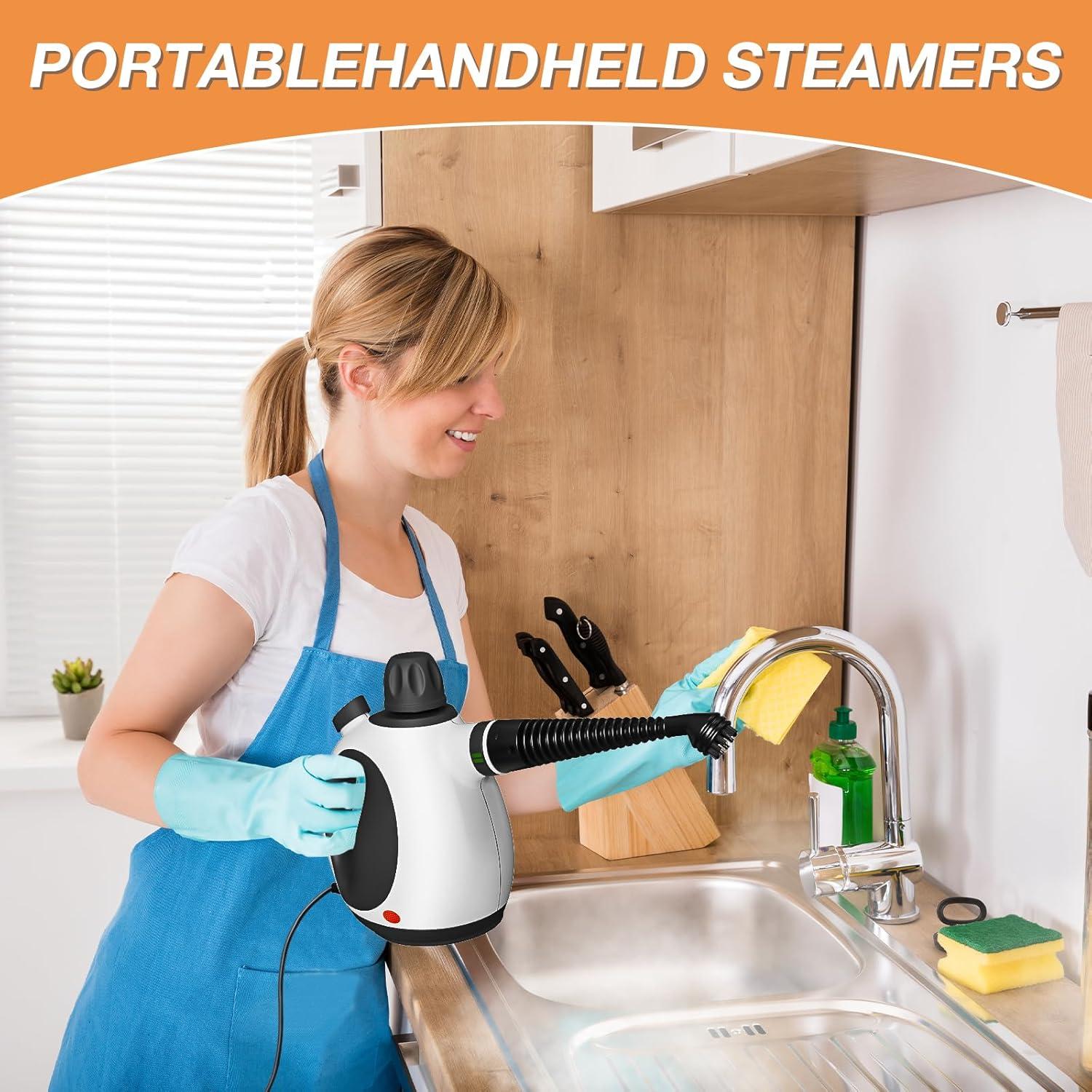 Limpiador de Vapor de Mano YONOOQ 1050W 12 Accesorios 350ml