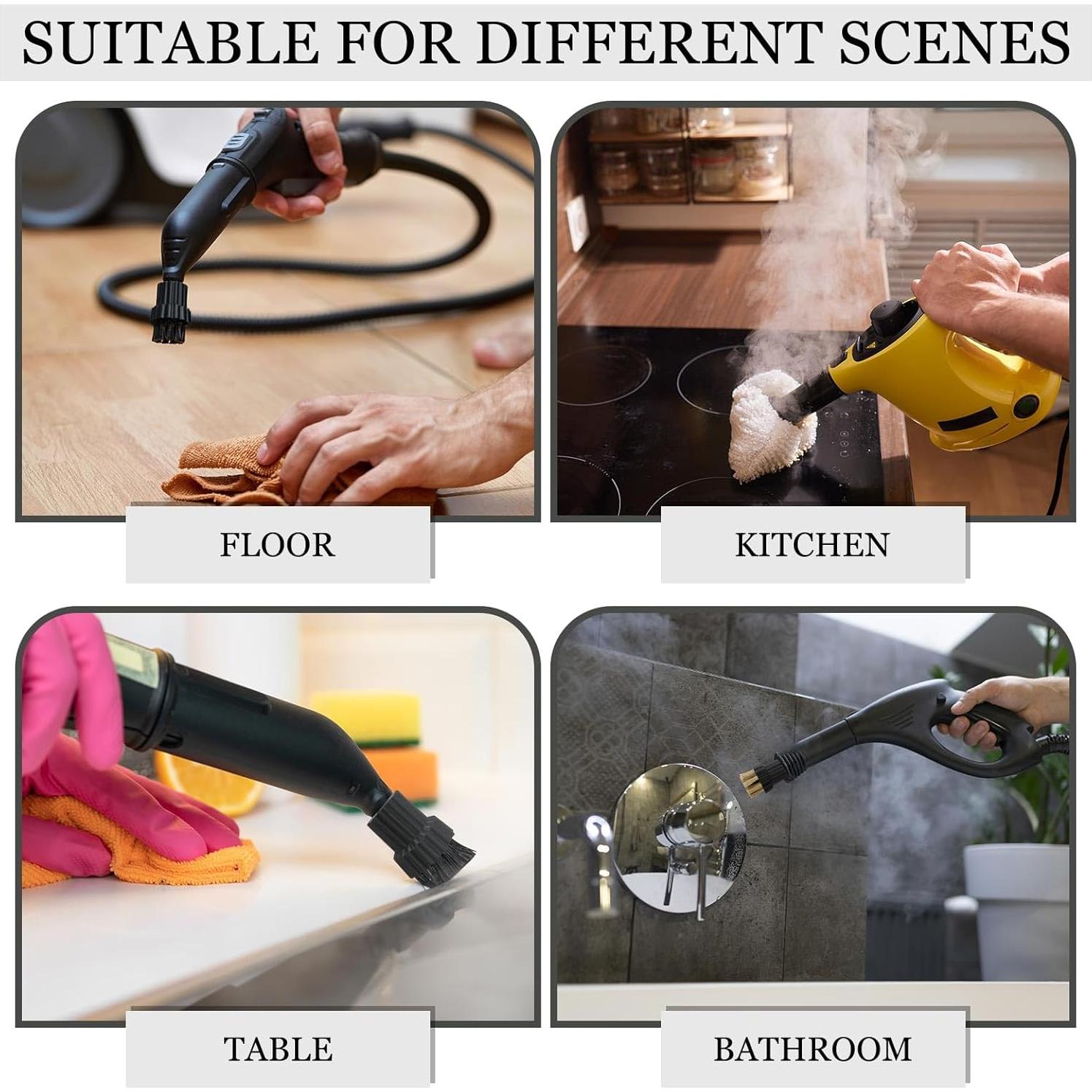 Cabezal de Cepillo para Limpiador a Vapor Honeydak M8 - 20 Pcs Nylon y Latón