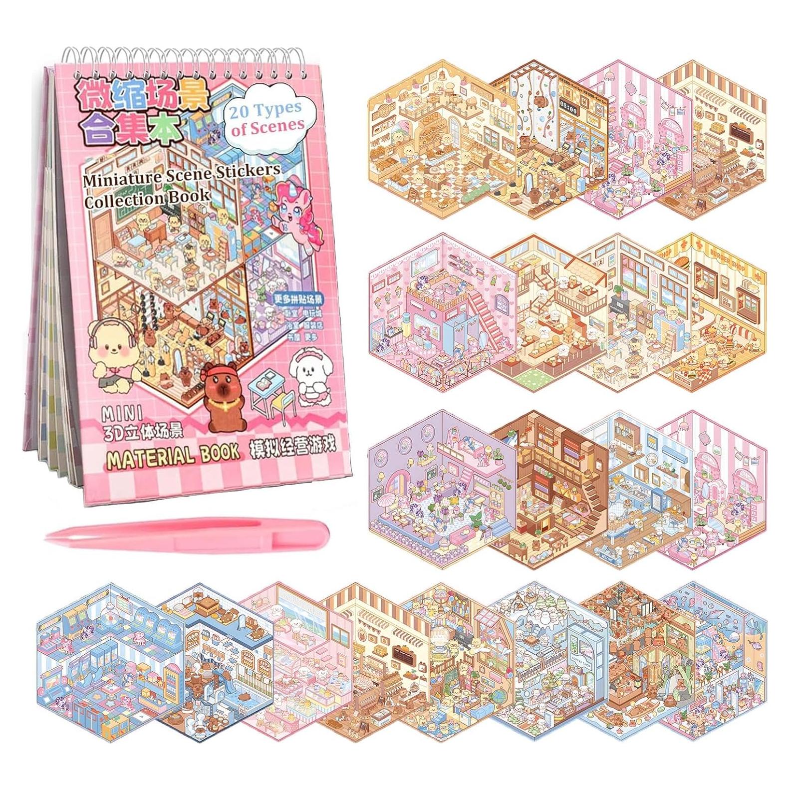 20 Sets Stickers 3D DIY SWIMDOG Coloridos para Alivio del Estrés