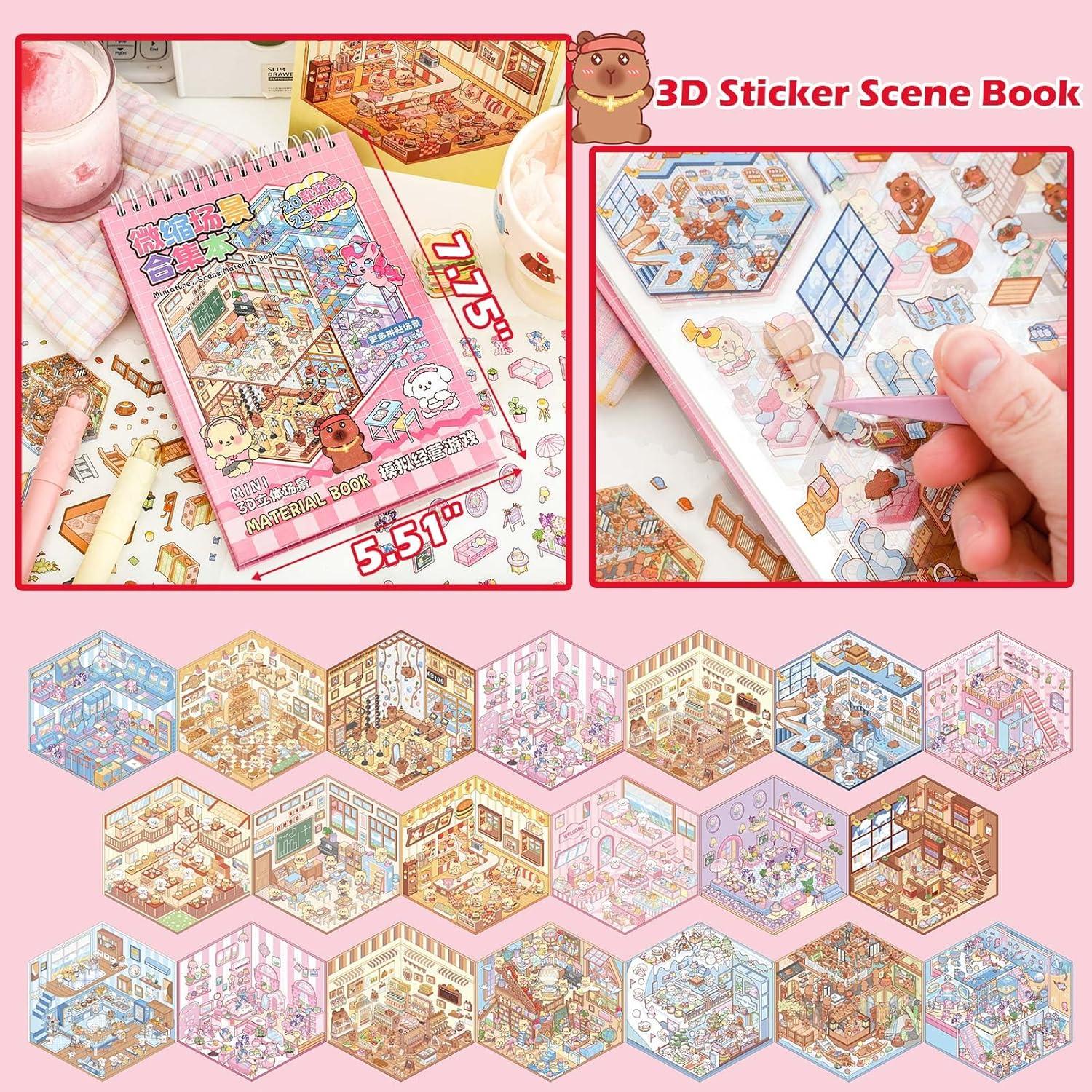 20 Sets Stickers 3D DIY SWIMDOG Coloridos para Alivio del Estrés