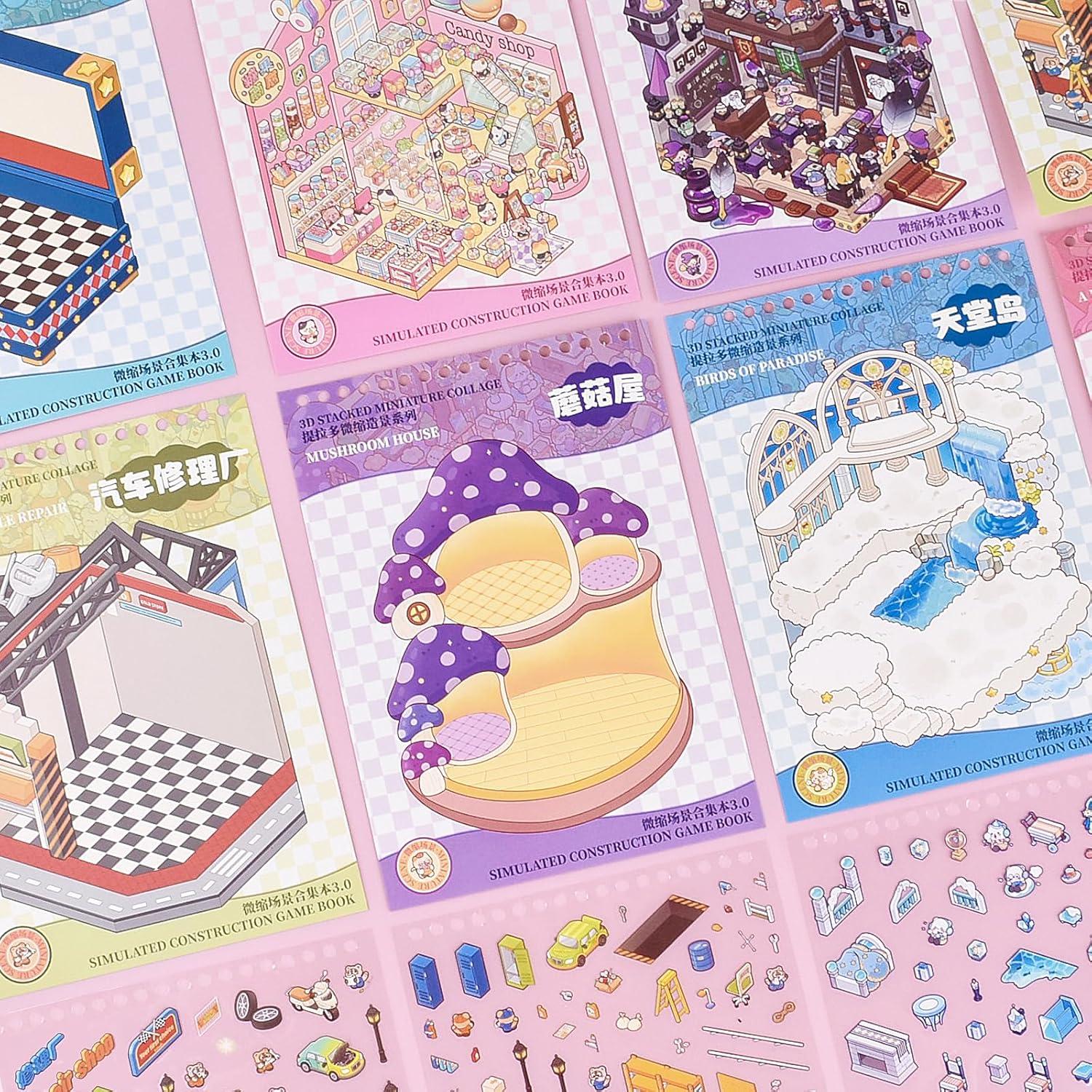 Aifong Stickers 3D DIY Coloridos - 10 Conjuntos para Aliviar Estrés