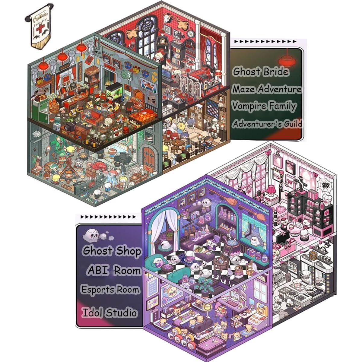 Libro de Pegatinas 3D Ronlor - 20 Escenas de Aventura de Terror