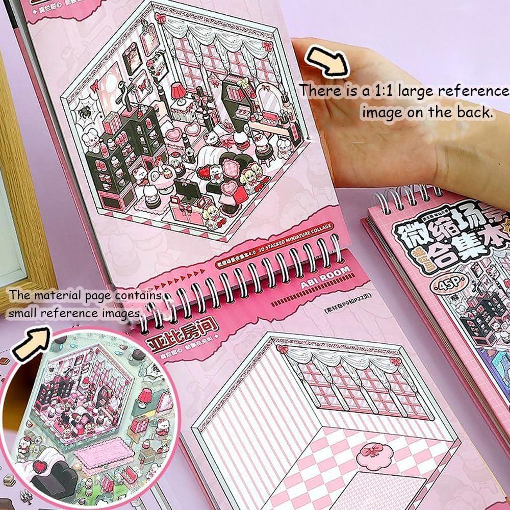 Libro de Pegatinas 3D Ronlor - 20 Escenas de Aventura de Terror