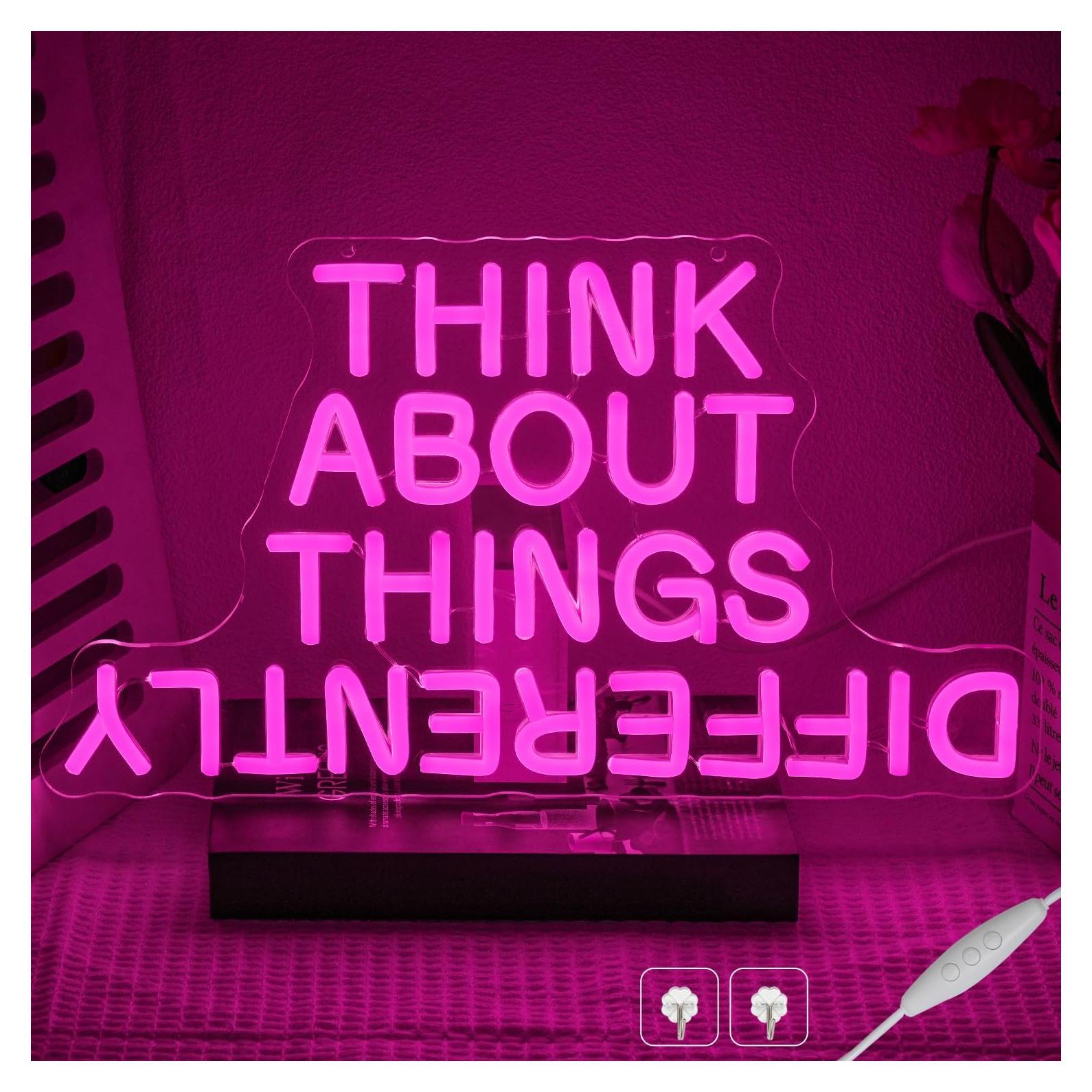 Letrero de Neón Regulable CHANNEON 42x24.4cm Rosa