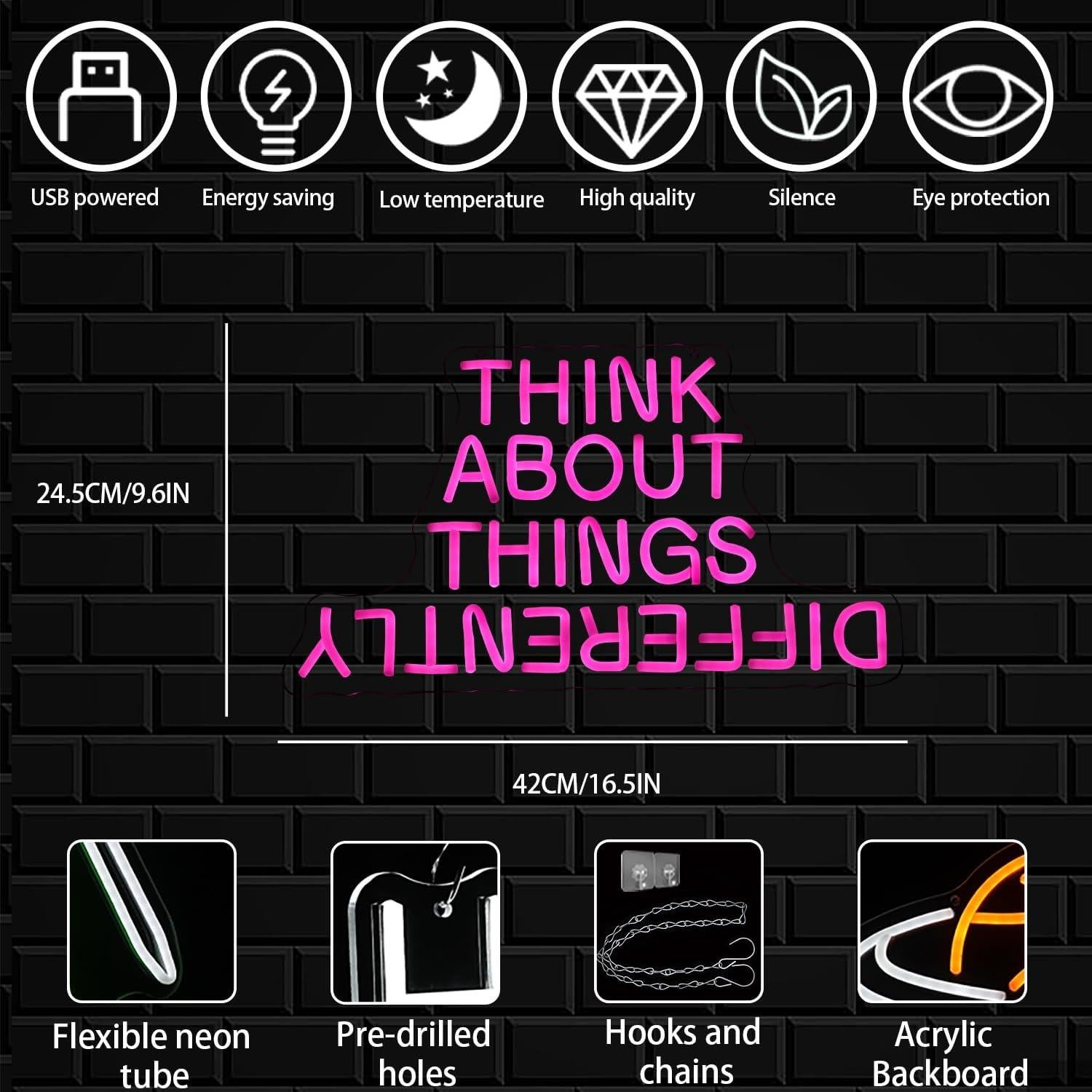 Letrero de Neón Regulable CHANNEON 42x24.4cm Rosa