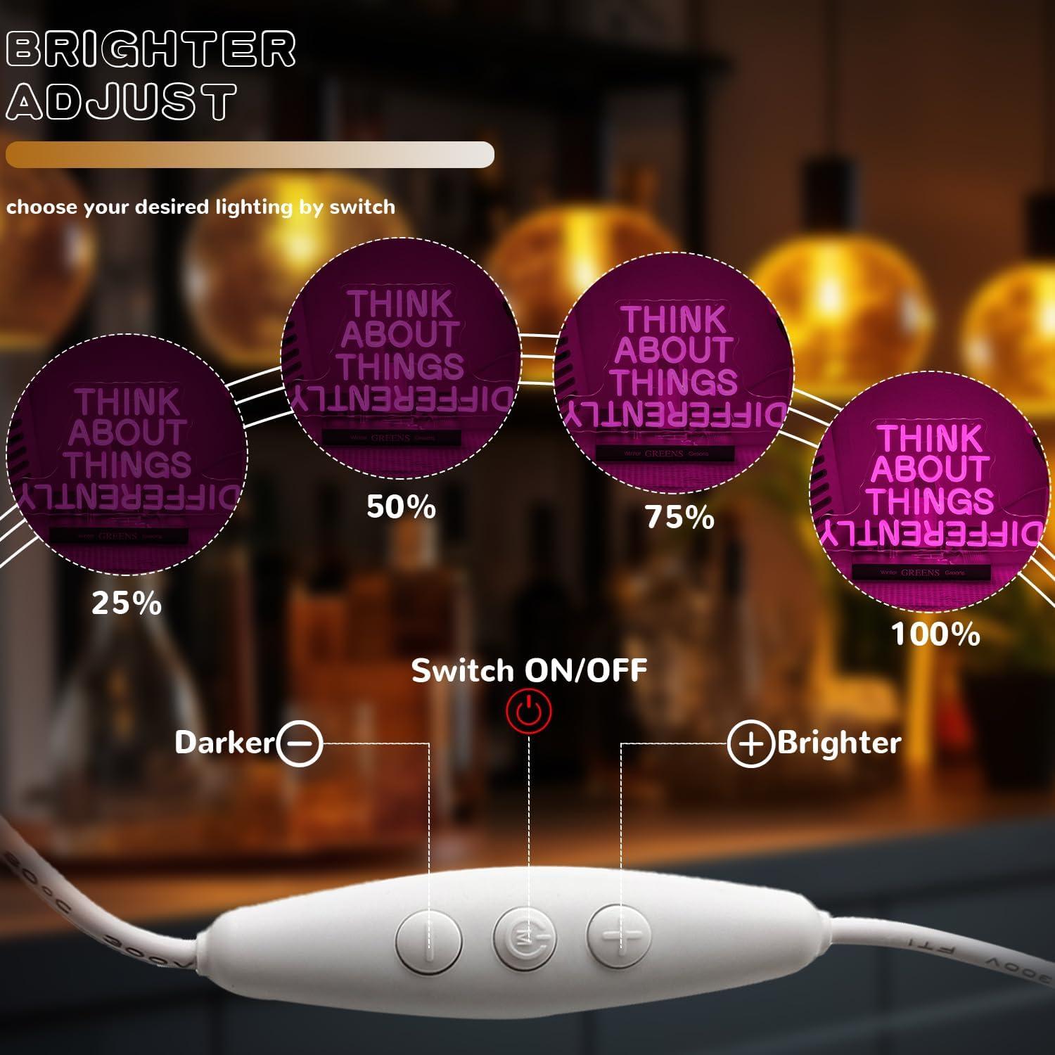 Letrero de Neón Regulable CHANNEON 42x24.4cm Rosa