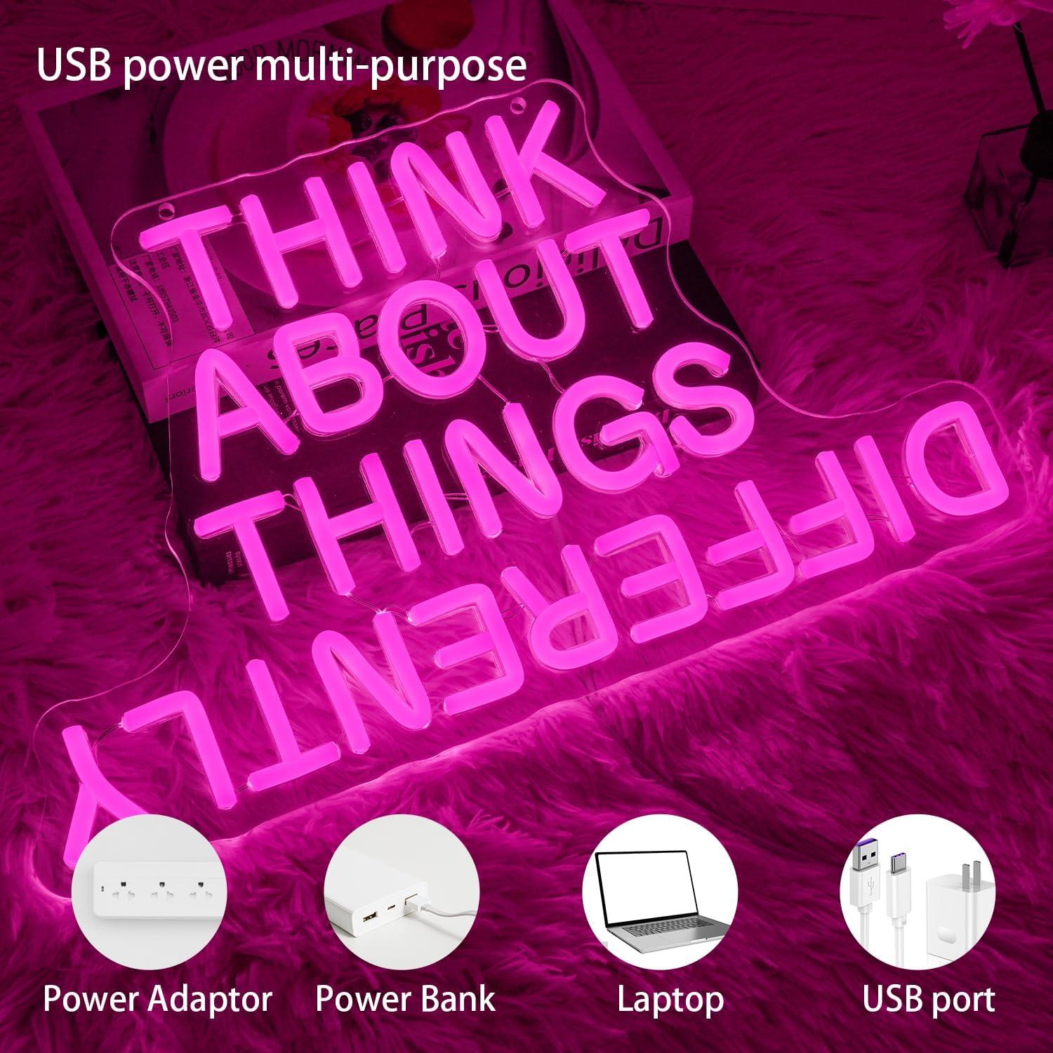 Letrero de Neón Regulable CHANNEON 42x24.4cm Rosa