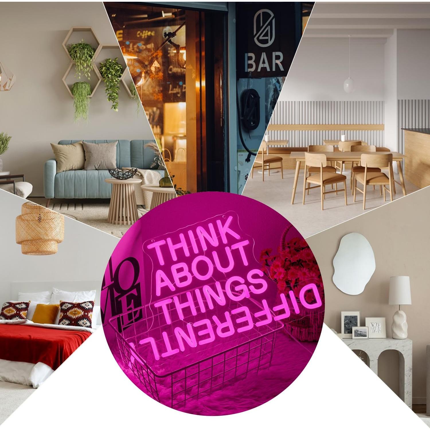 Letrero de Neón Regulable CHANNEON 42x24.4cm Rosa