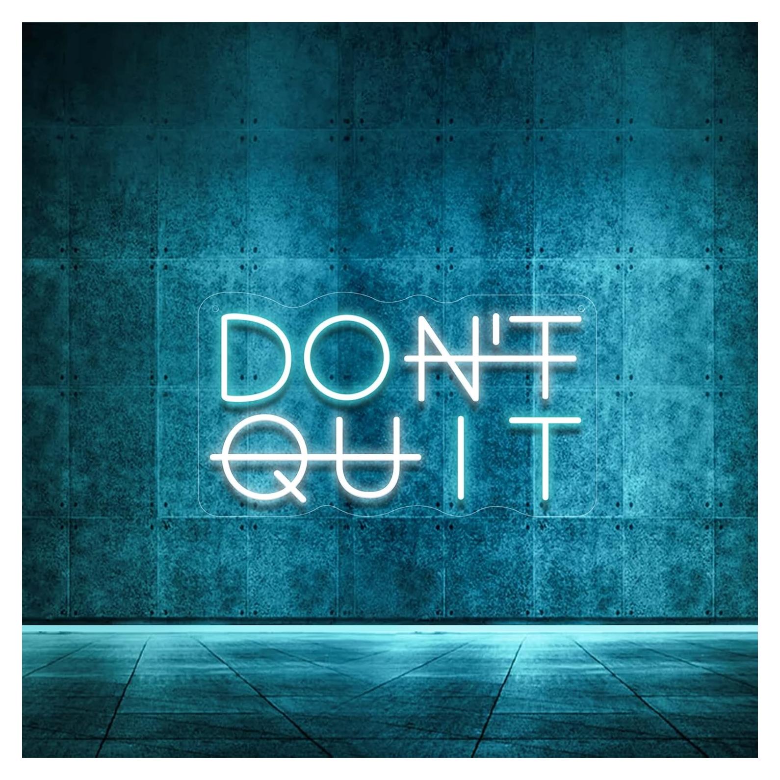 Letrero LED Neón 'No Te Rindas' YIKBIK 23x40 cm USB Ajustable