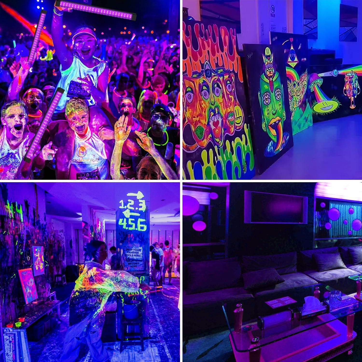 Barra de Luz Negra Recargable Sayitwill 2 Paquetes 10W