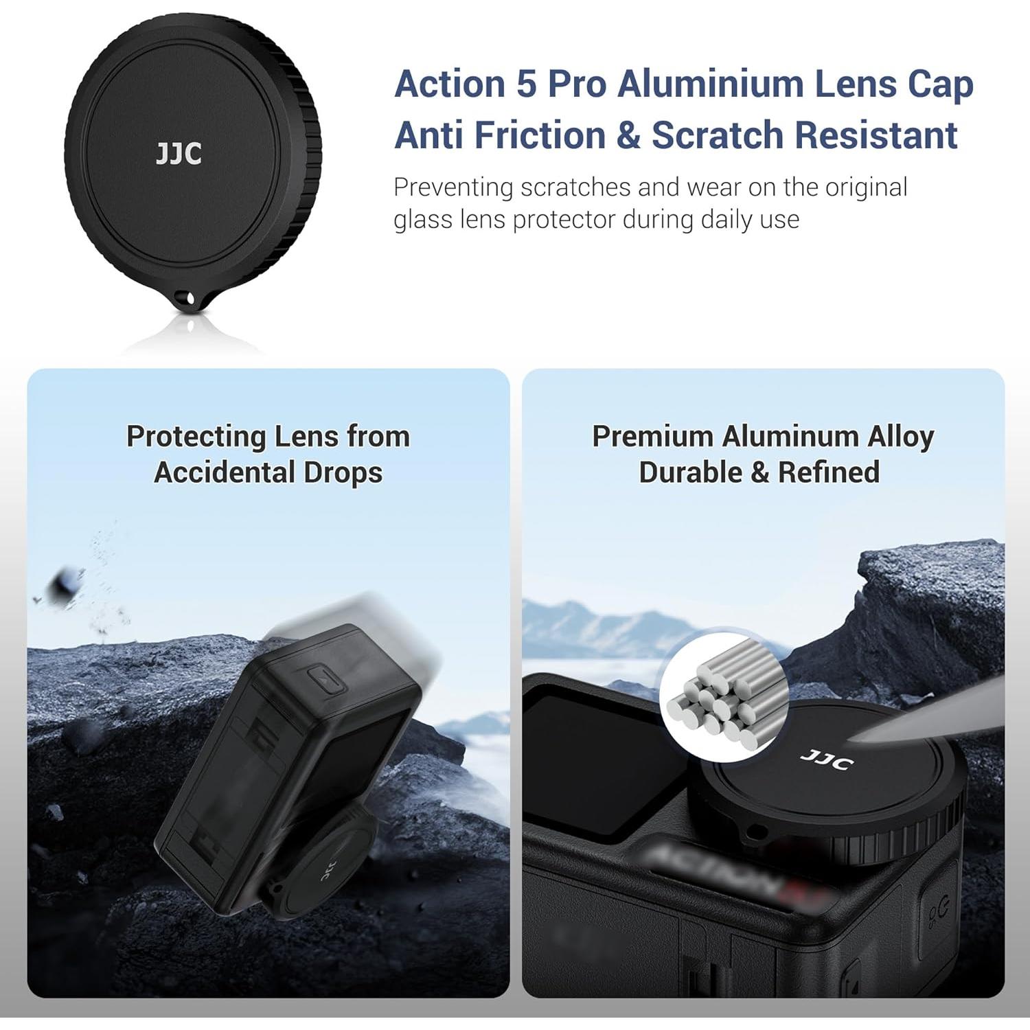 Tapa de Lente de Aluminio JJC LC-DOA5A para DJI Osmo Action 5/4/3