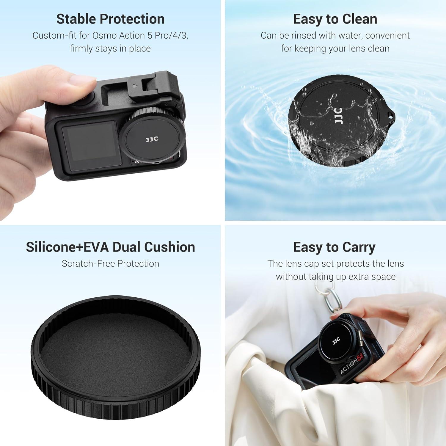 Tapa de Lente de Aluminio JJC LC-DOA5A para DJI Osmo Action 5/4/3