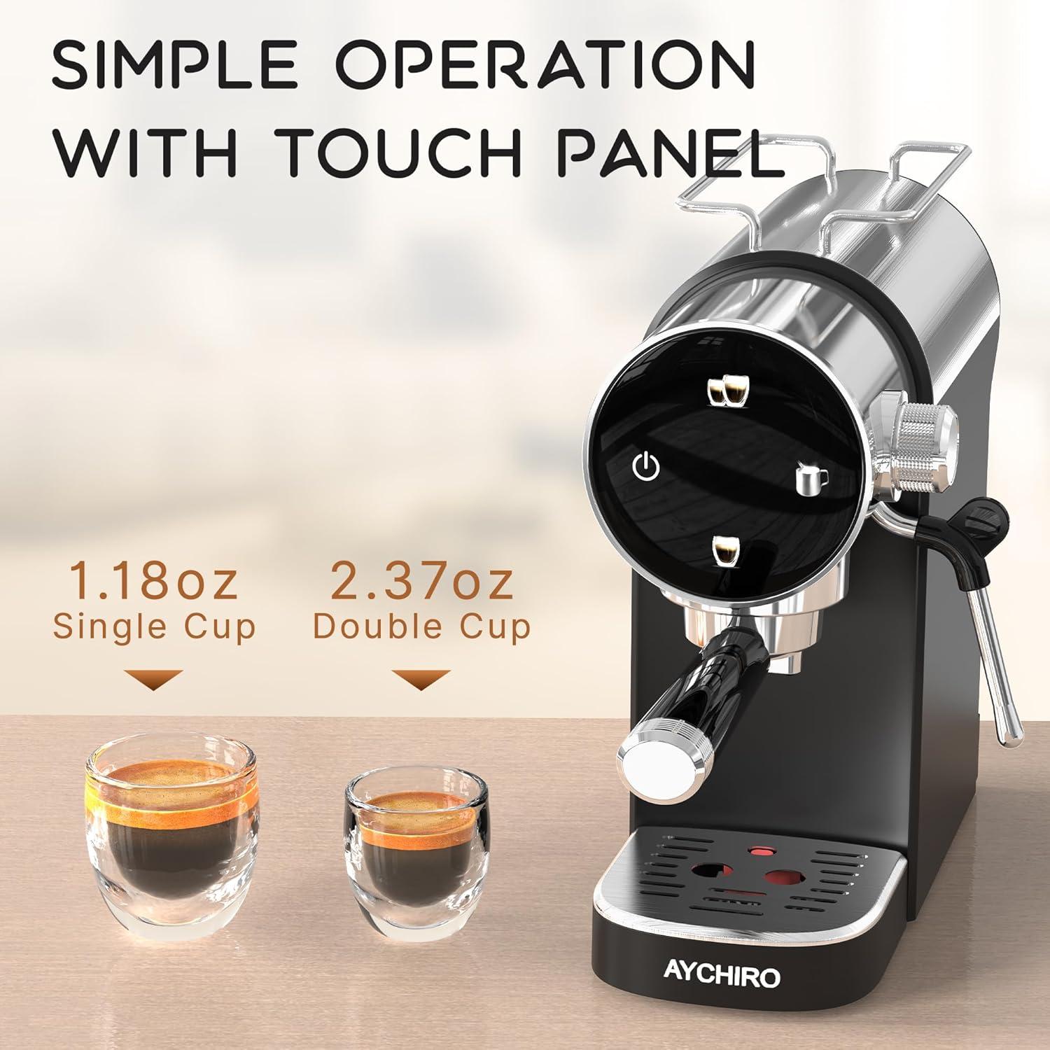Máquina de Espresso AYCHIRO US-GK-1511-N01 20 Bar con Espumador